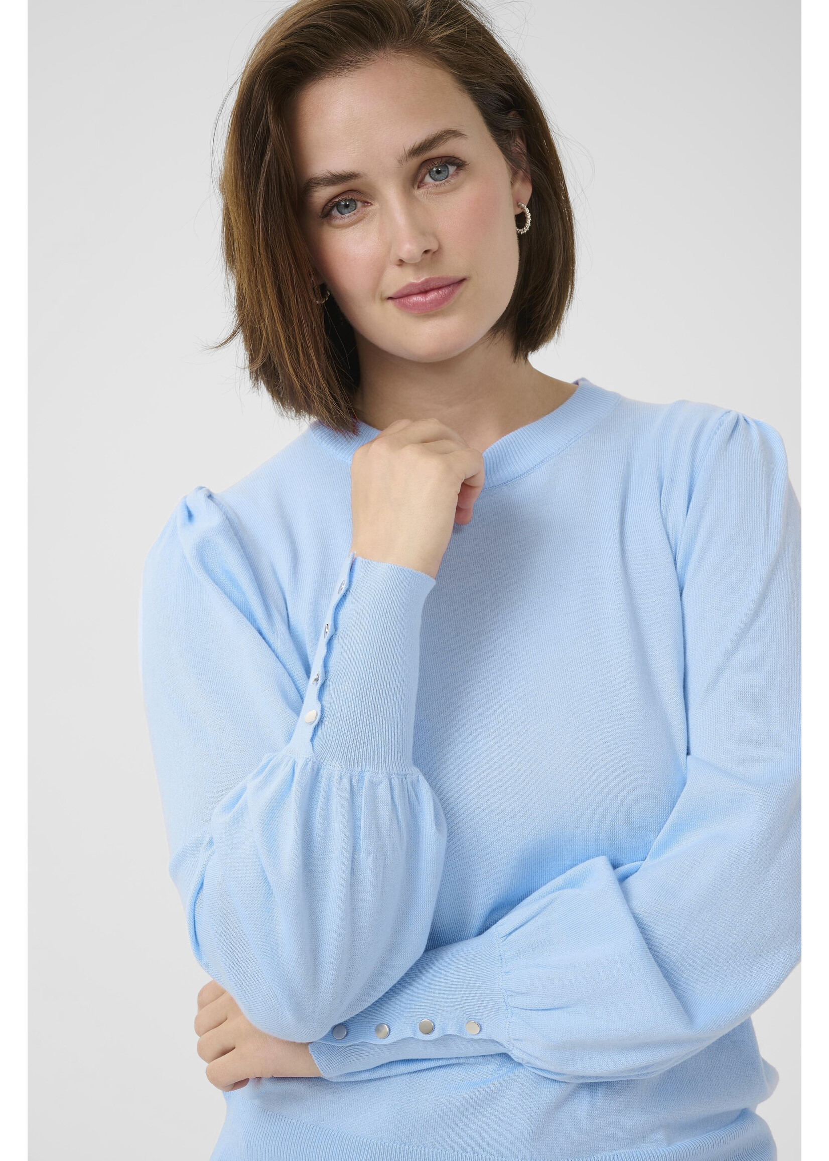 KAFFE KAlizza Round neck Knit Pullover powder