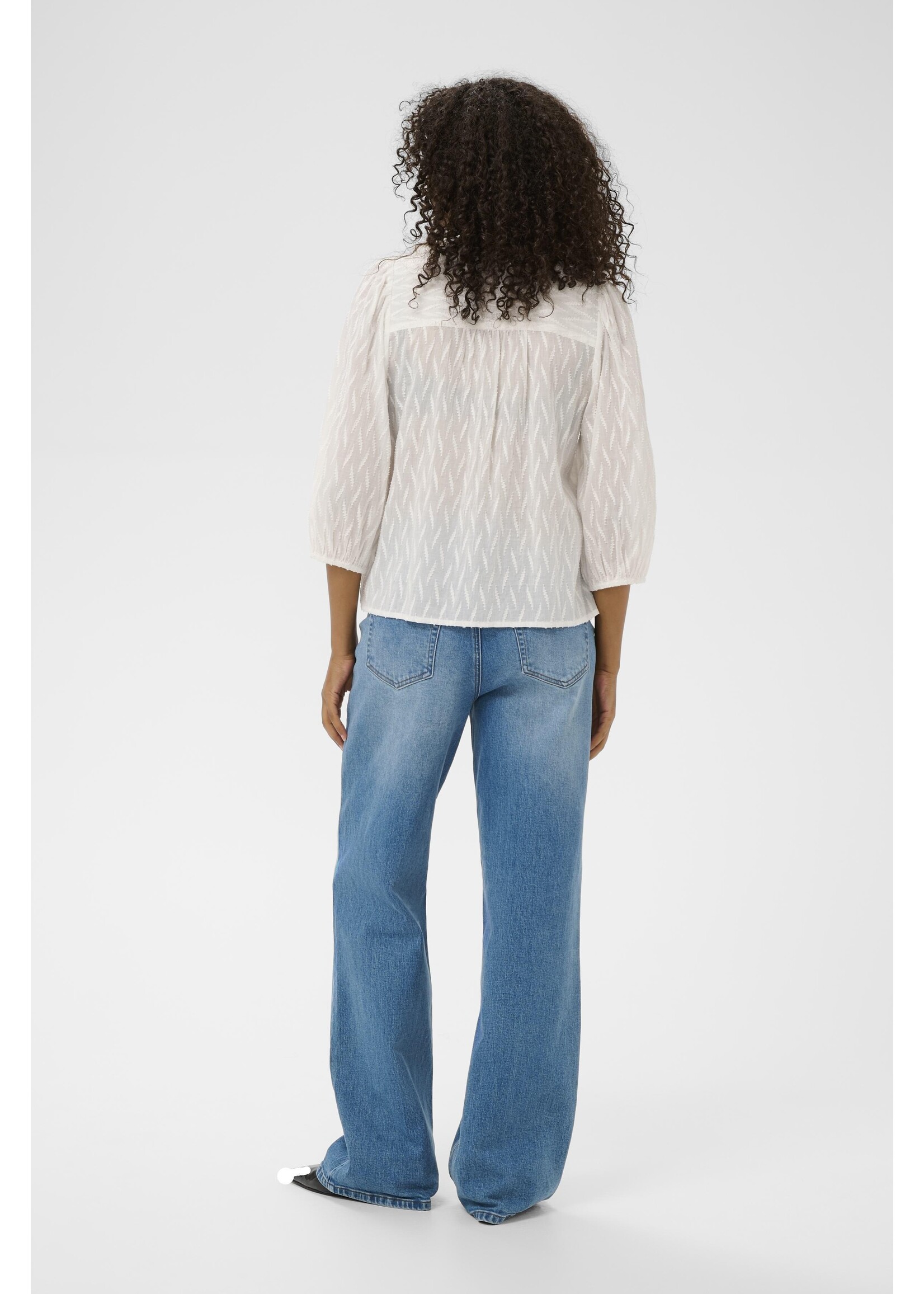 KAFFE KAgabriela v-neck shirt chalk