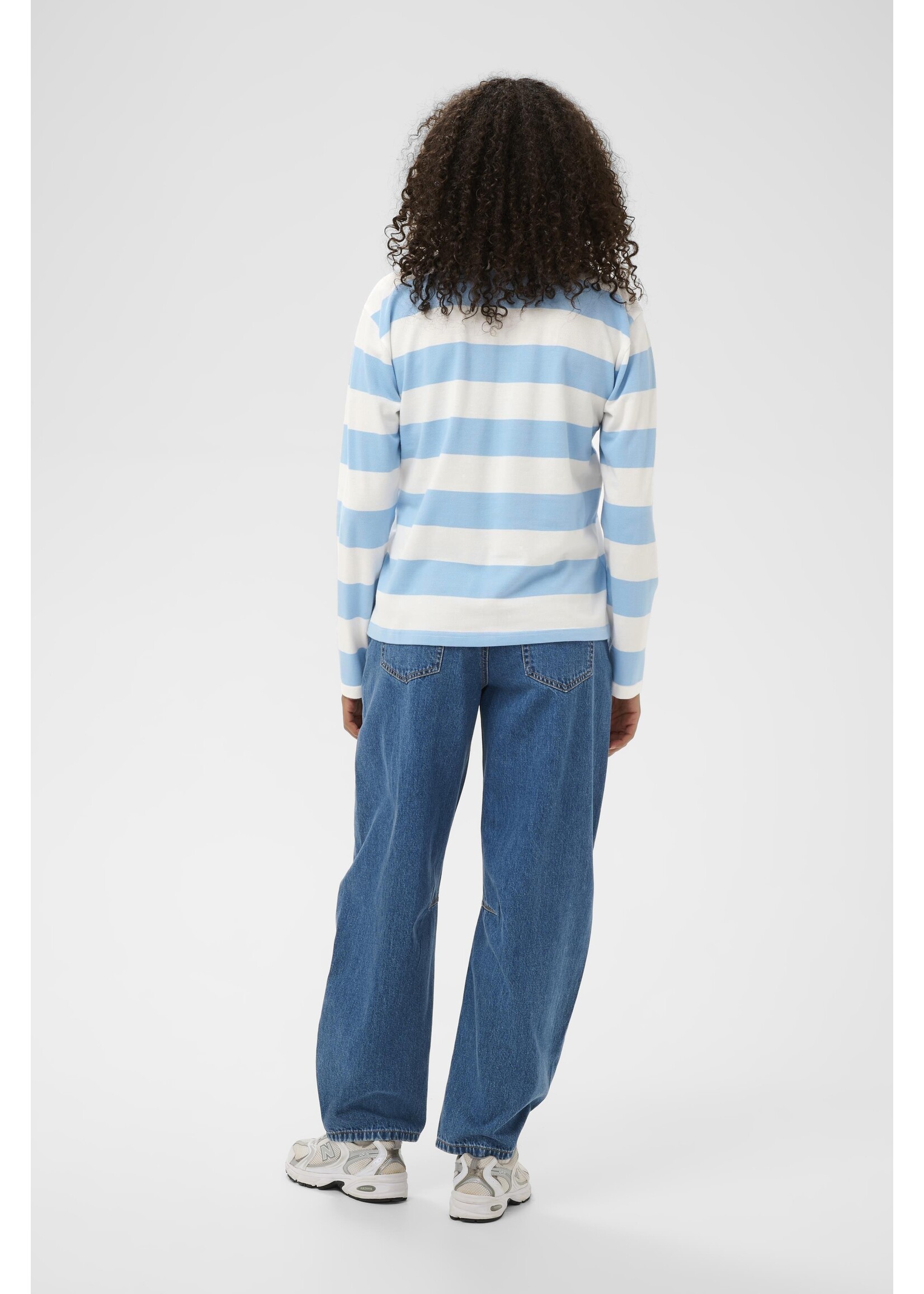 KAFFE KAmiala polo ls t-shirt chalk