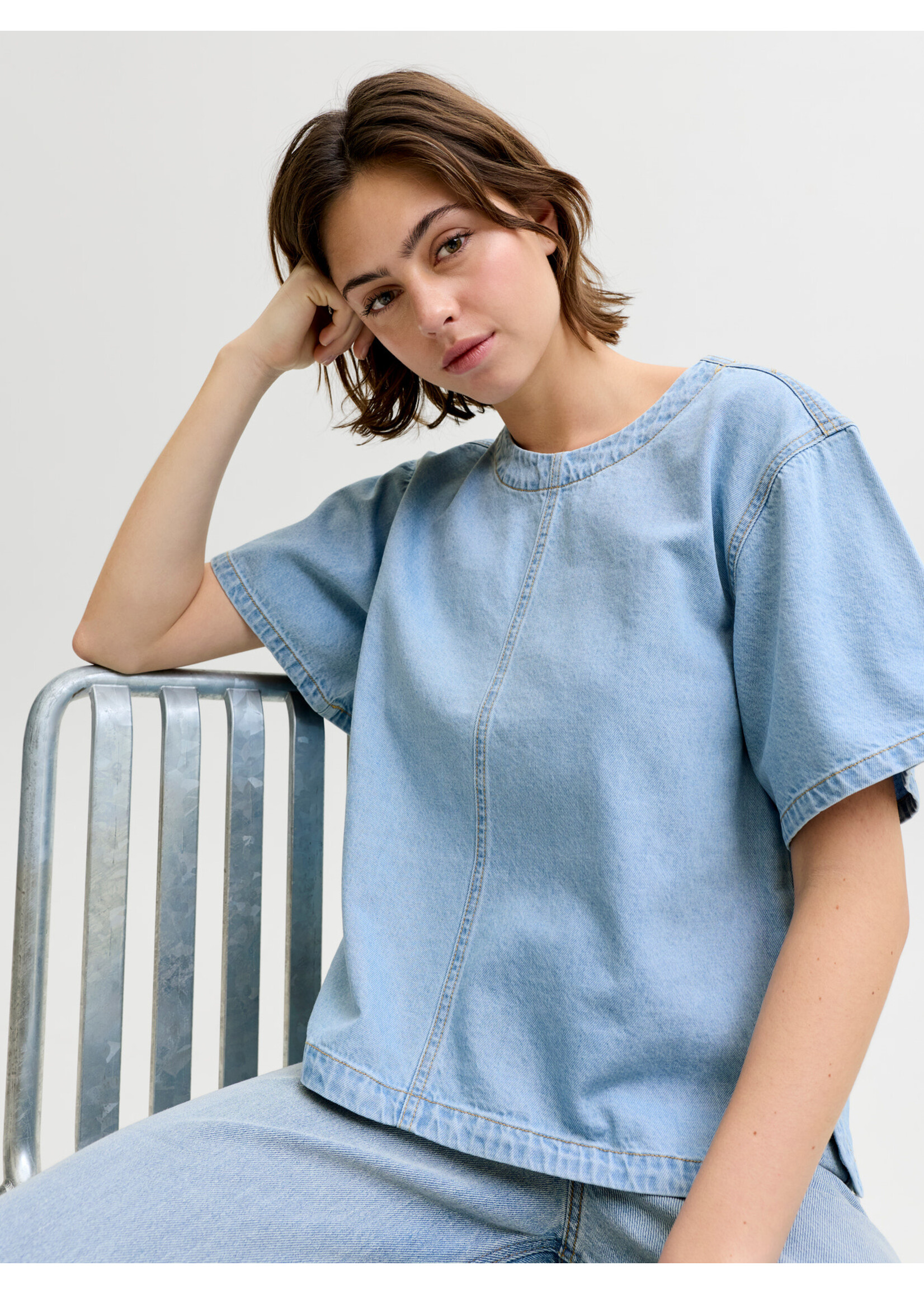 JJXX JXMAXINE SS DENIM TUNIC R337 DNM