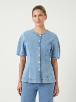 YAS YASROSIE SS DENIM TOP