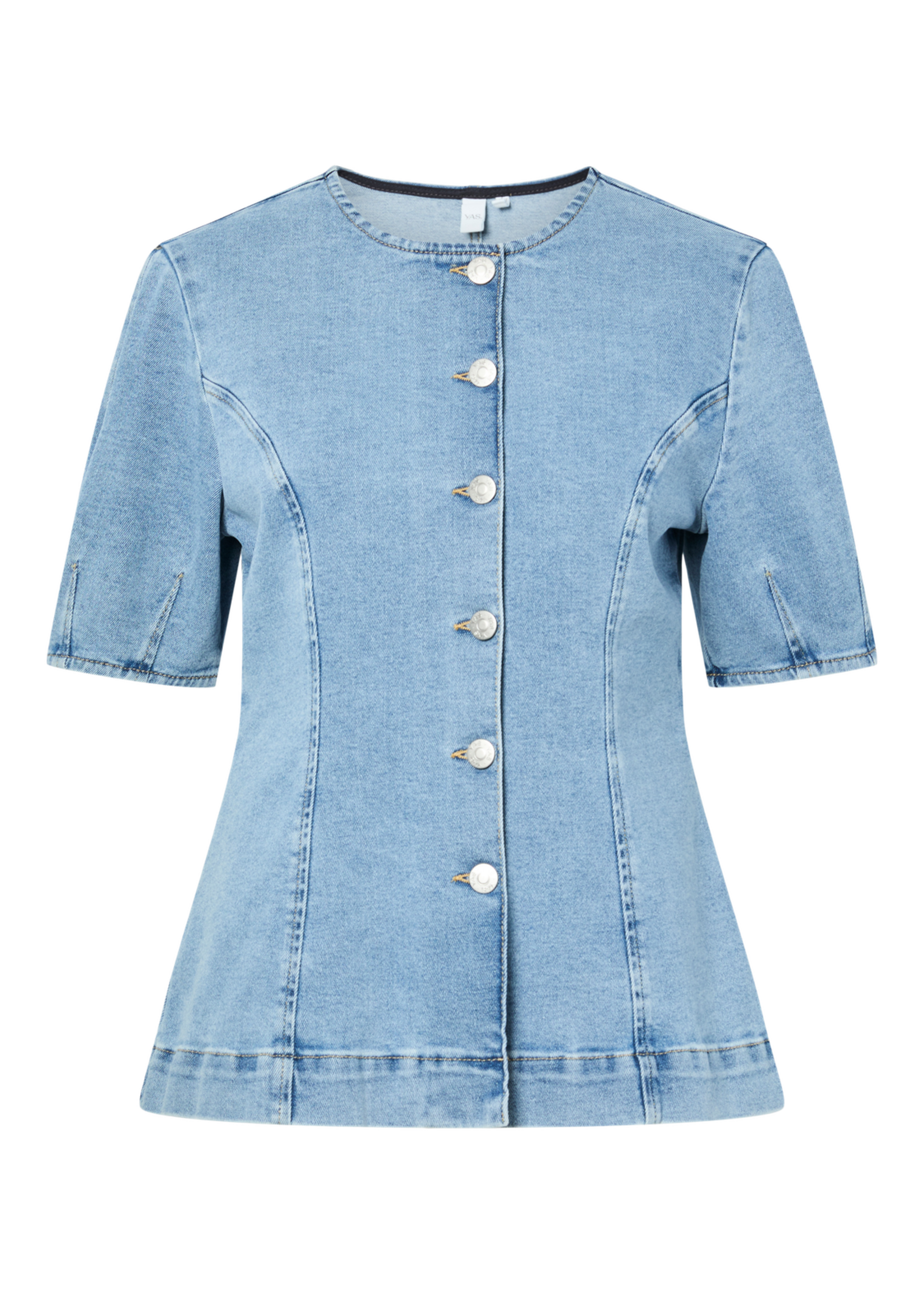 YAS YASROSIE SS DENIM TOP