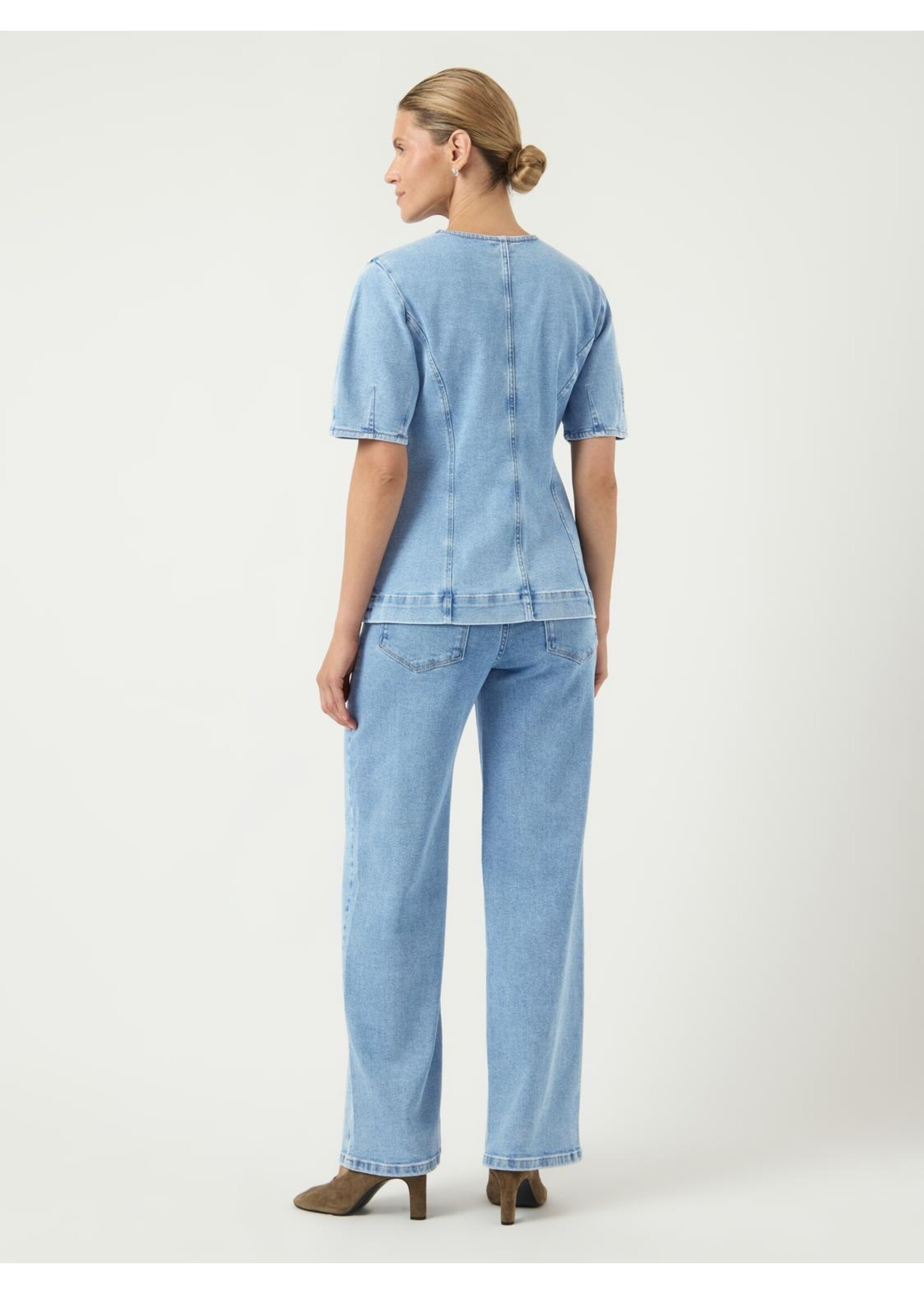 YAS YASROSIE SS DENIM TOP