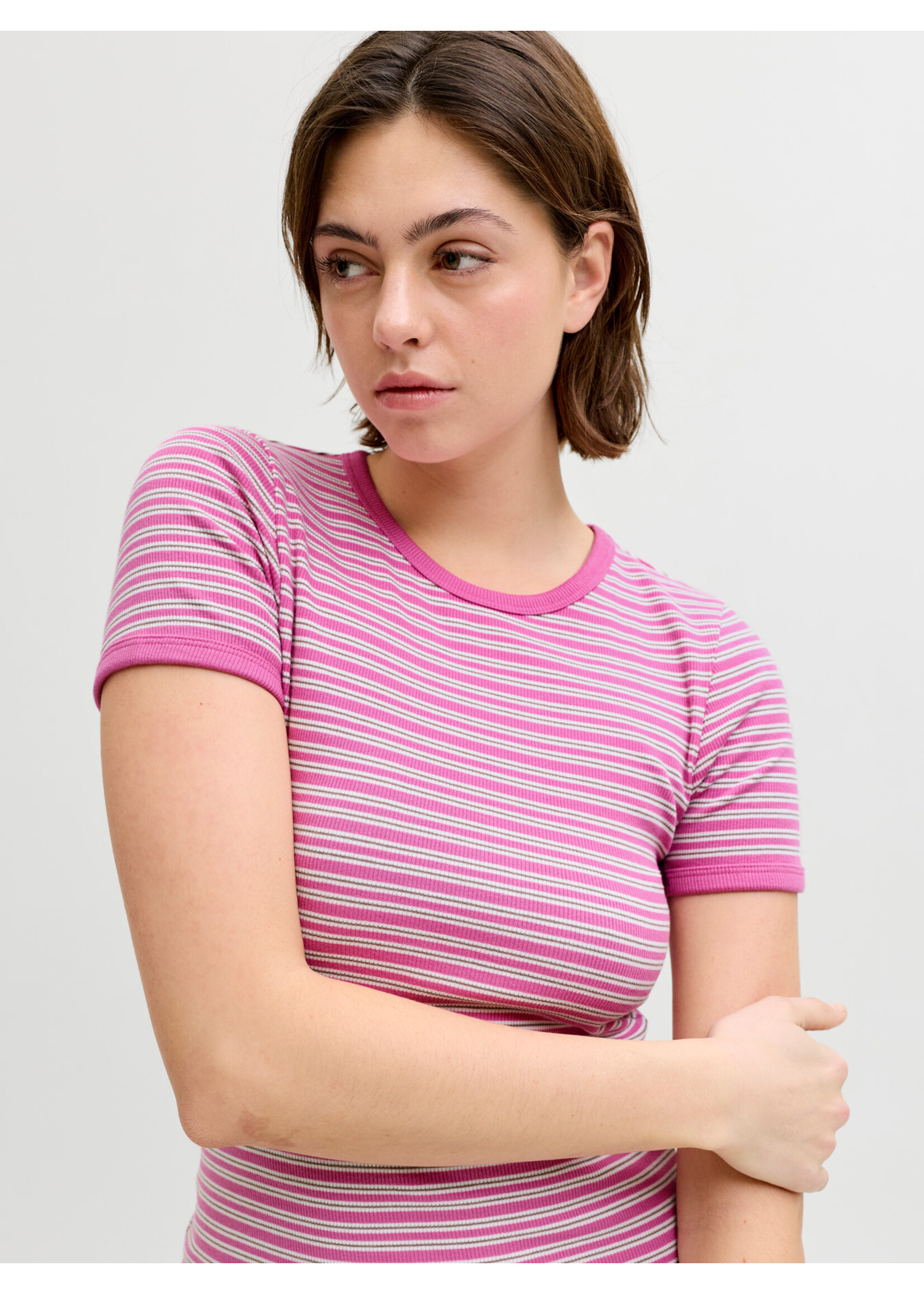 JJXX JXFRANKIE STR SS STRIPE TEE JRS FIJI FLOWER