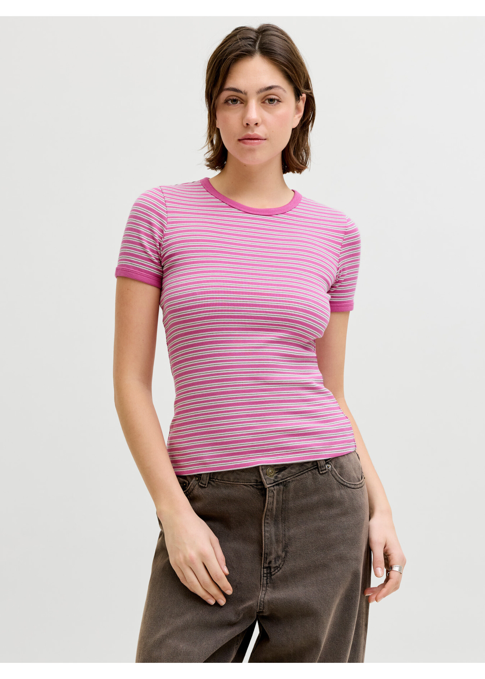 JJXX JXFRANKIE STR SS STRIPE TEE JRS FIJI FLOWER