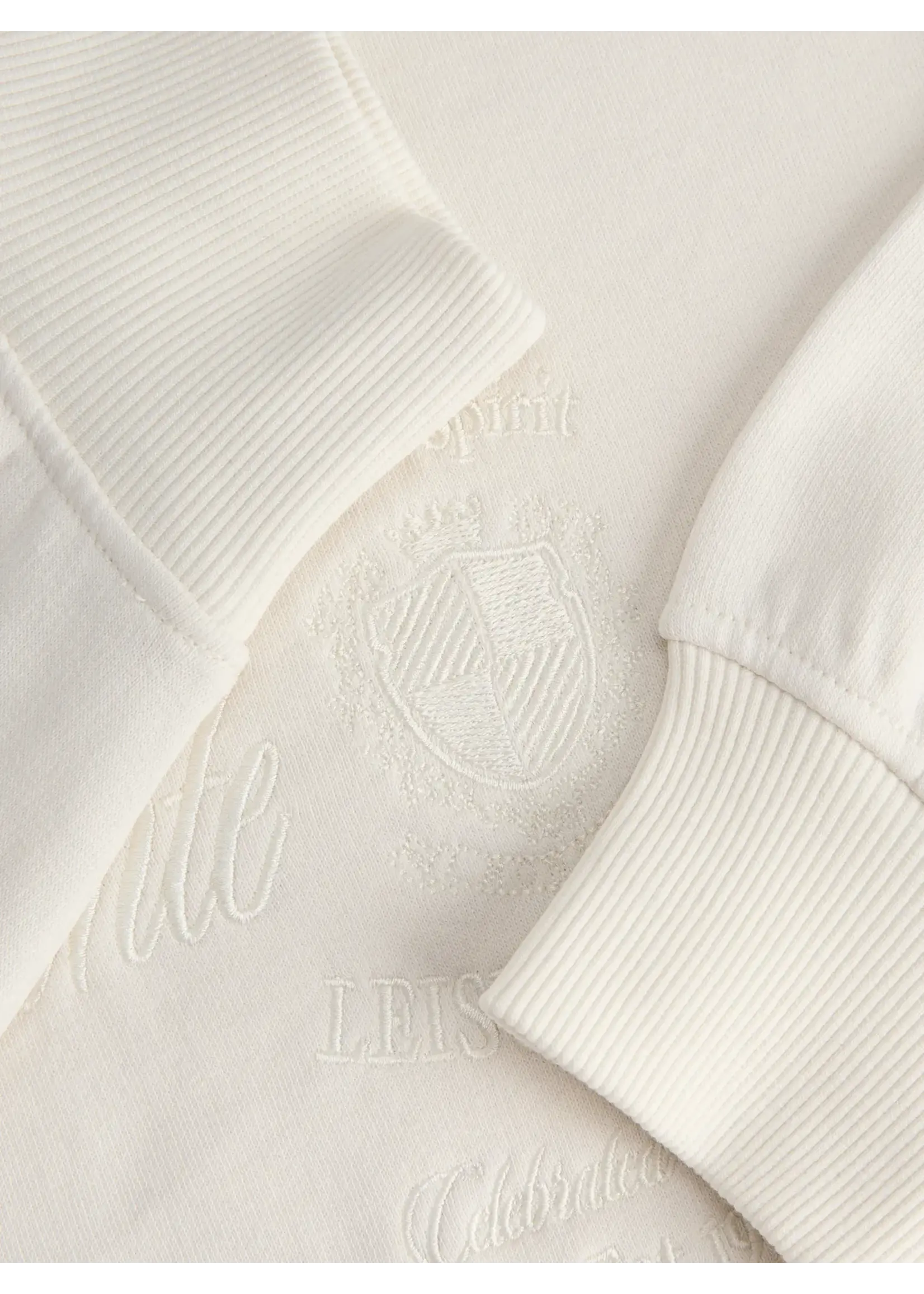 JJXX JXTHORA EMB LS CREW SWT WHITE