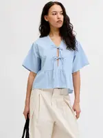 JJXX JXCARO POPLIN SS TIE BLOUSE WVN BLISSFUL