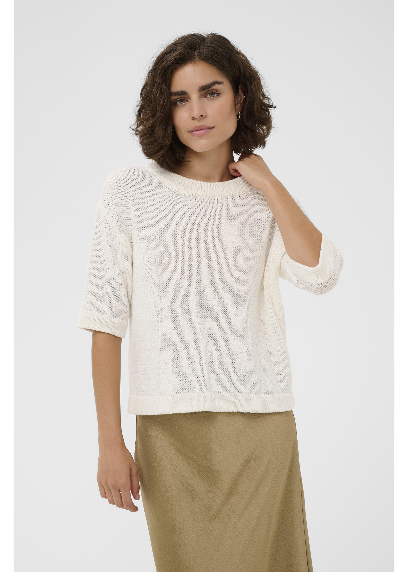 KAFFE KASEVITA PULLOVER CHALK WHITE