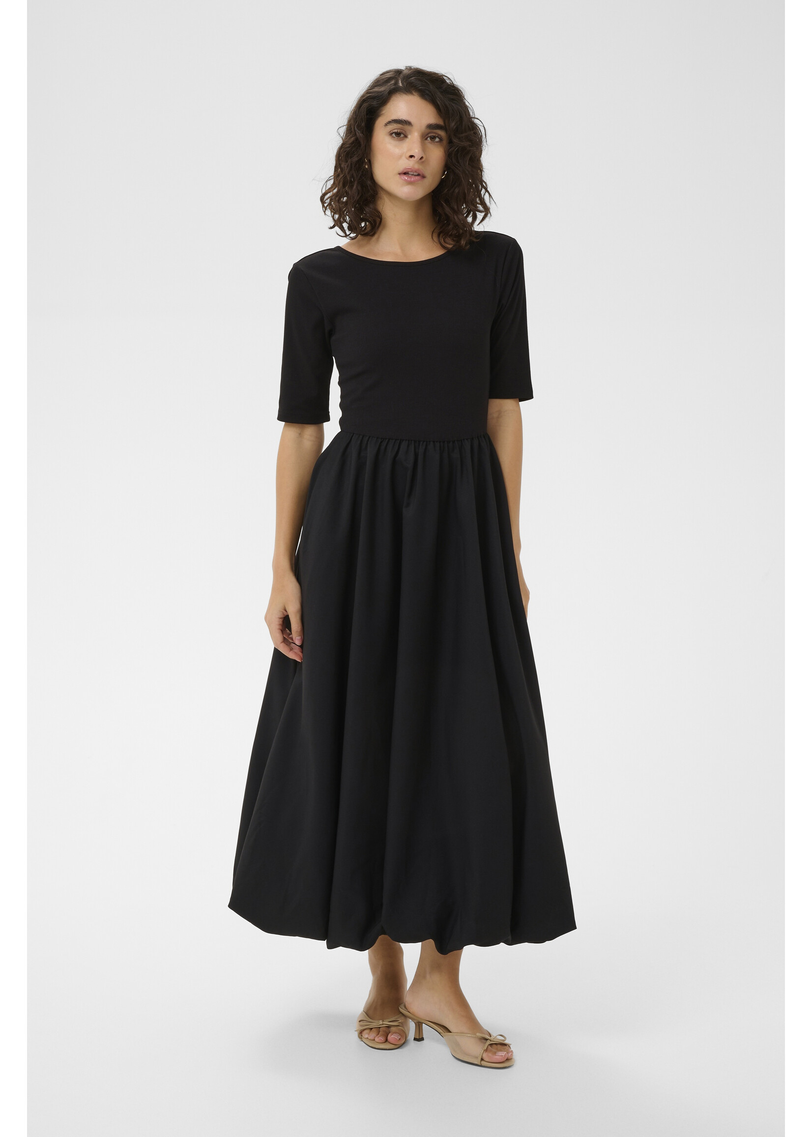 KAFFE KAKIRSTEN 1/2 SL DRESS