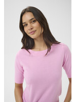 KAFFE KALIZZA BOATNECK SOLID PULLOVER PINK