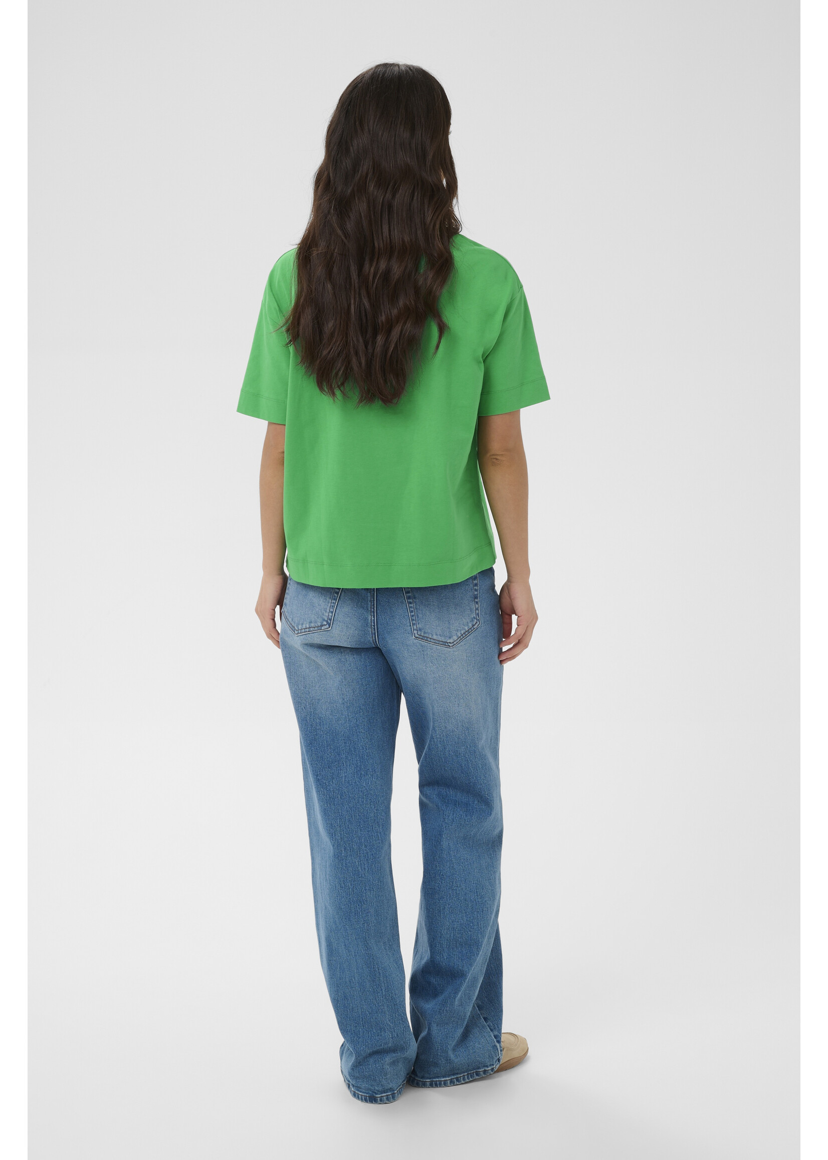 KAFFE KATOMINA T-SHIRT GREEN