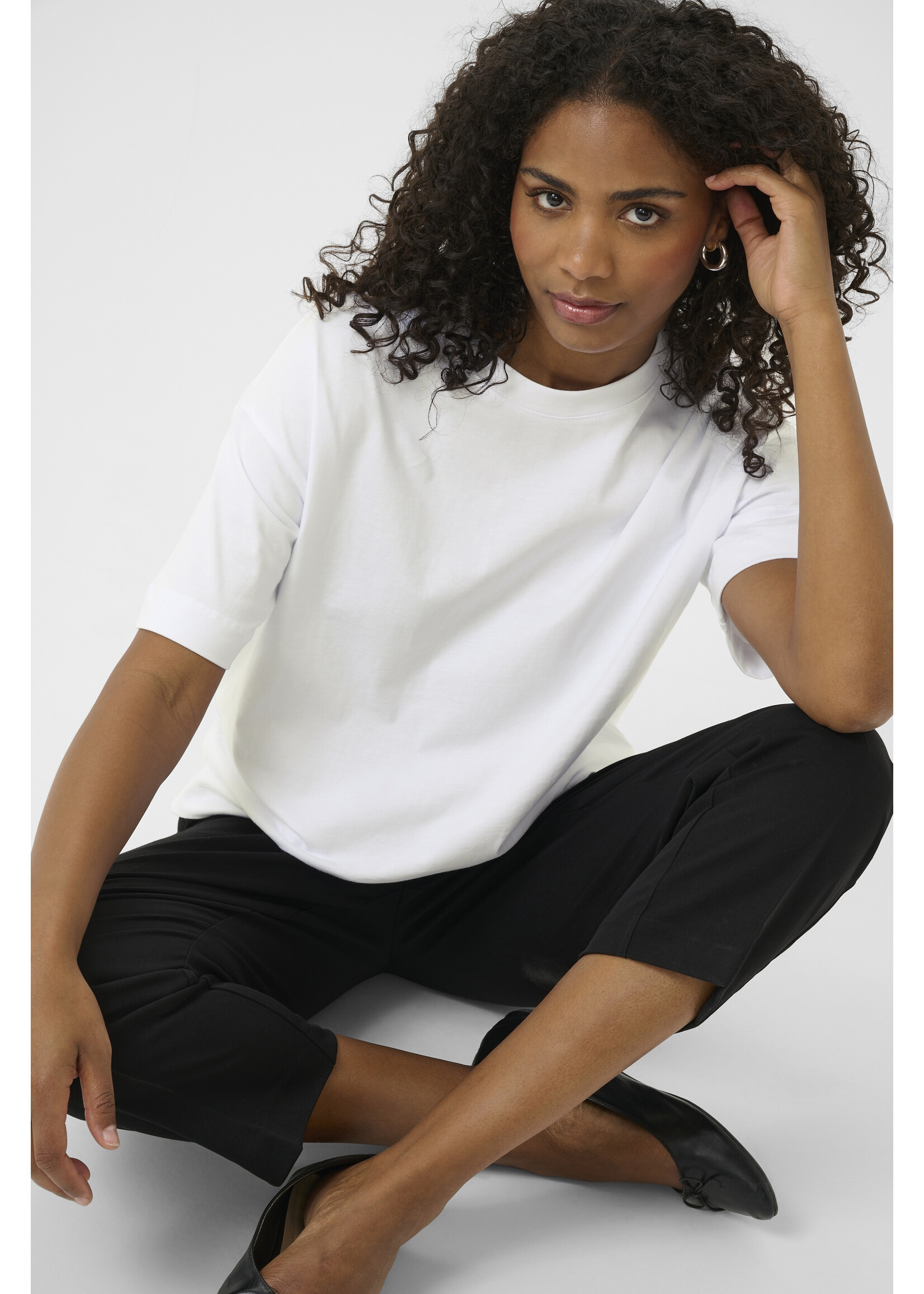 KAFFE KATOMINA T-SHIRT WHITE