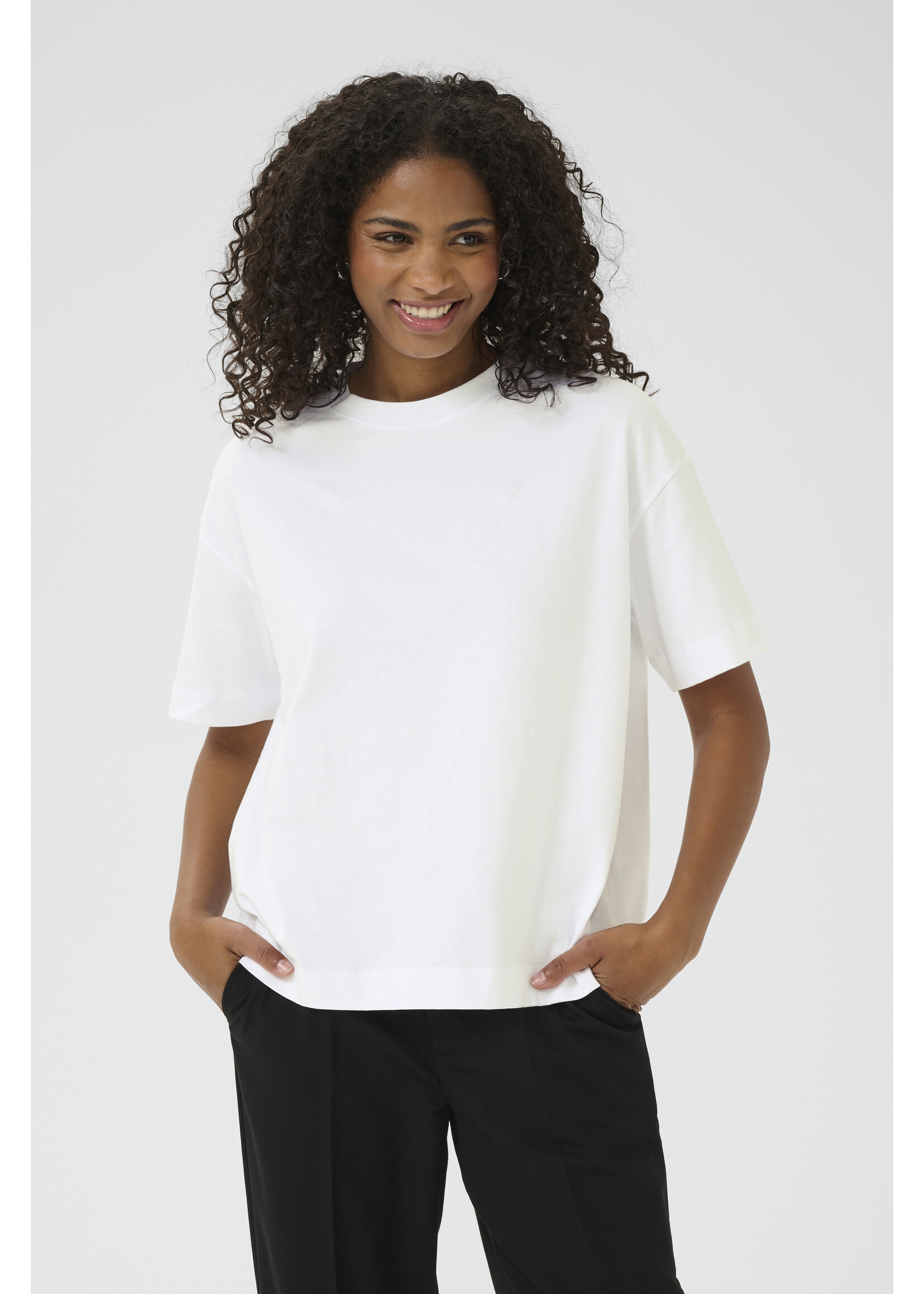 KAFFE KATOMINA T-SHIRT WHITE