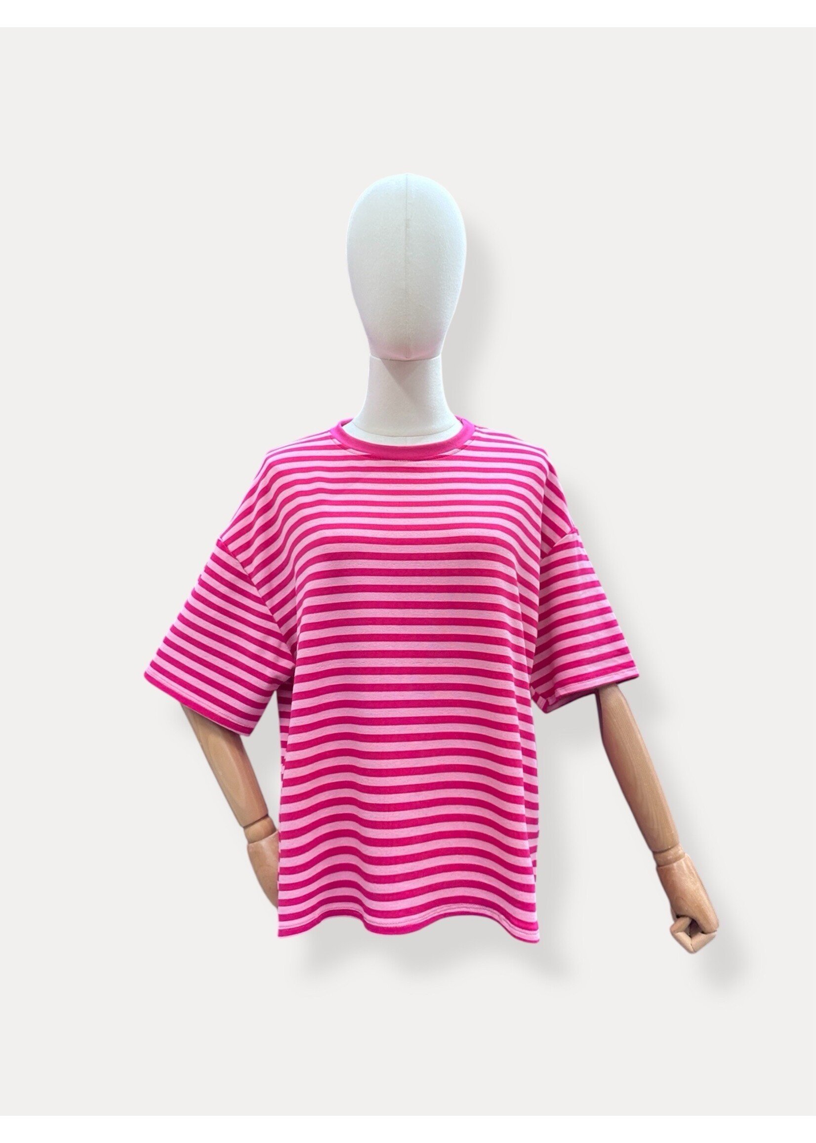SUPERBUSY ALBA SHORT SLEEVE T-SHIRT FUSHIA