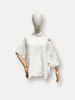 SUPERBUSY MILO CUT-OUT SHOULDER KNIT OFF WHITE