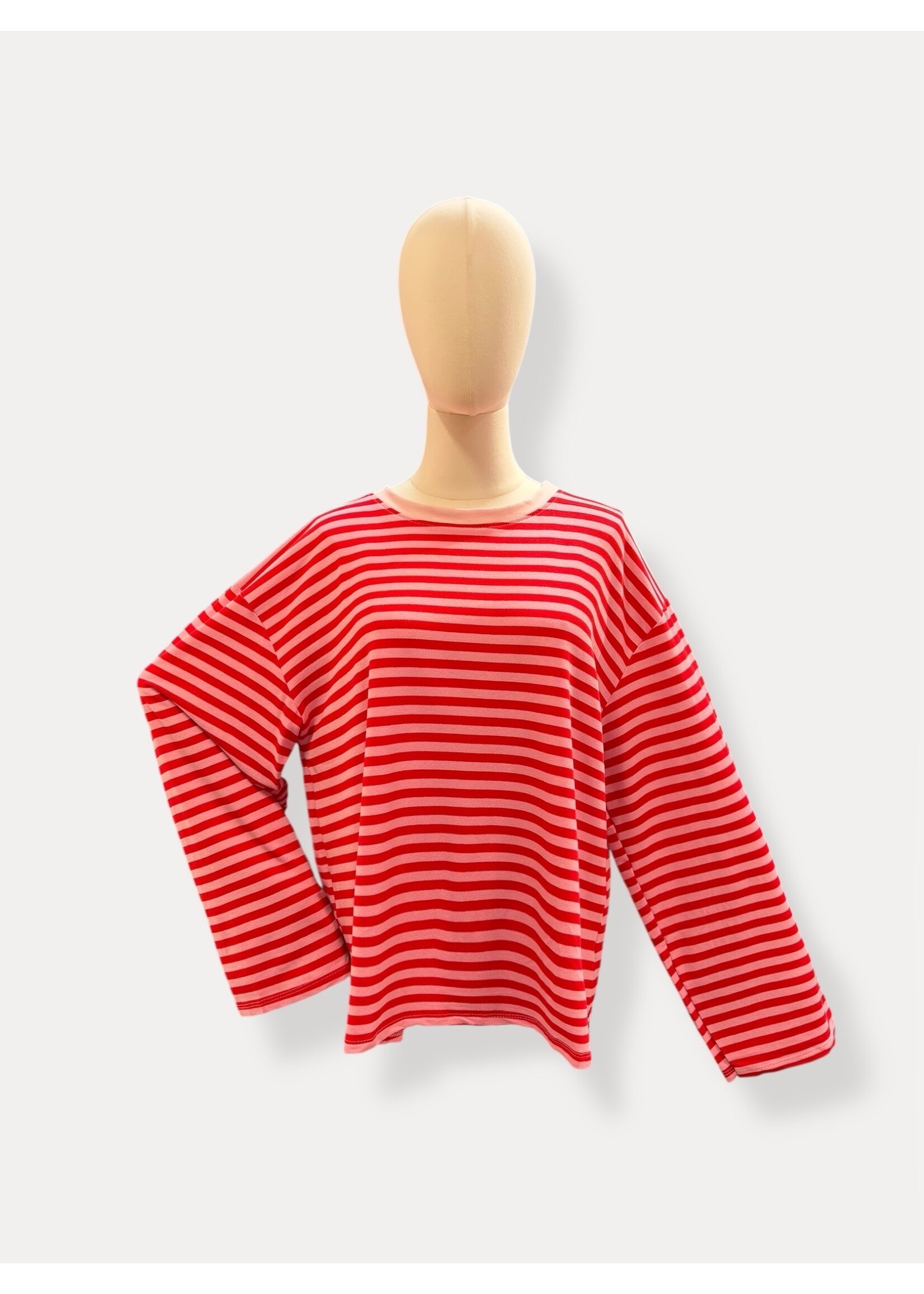 SUPERBUSY MONIA LONGSLEEVE STRIPES PINK