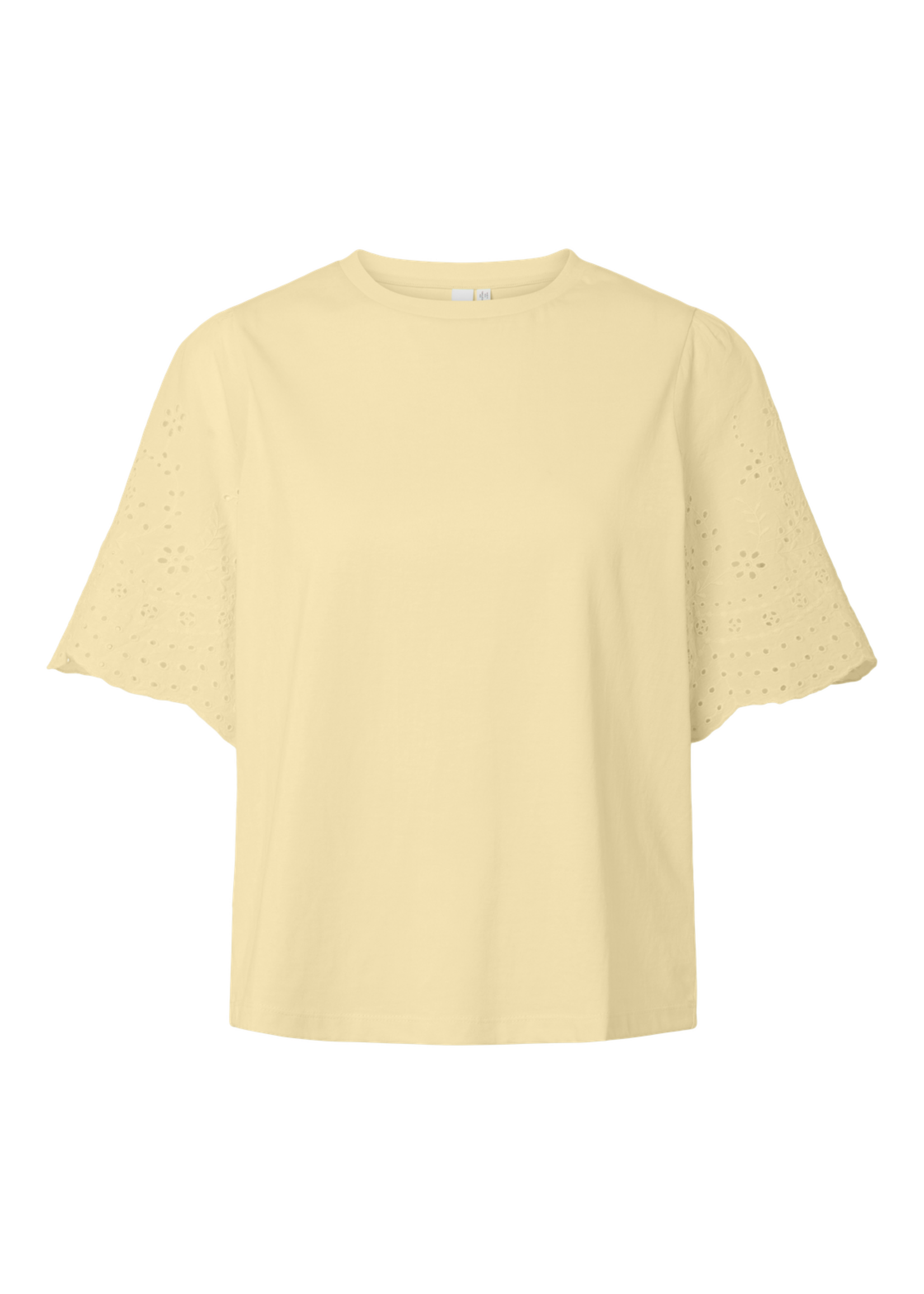 YAS YASLEX SS TOP W. EMB SLEEVES S. ANISE FLOWER