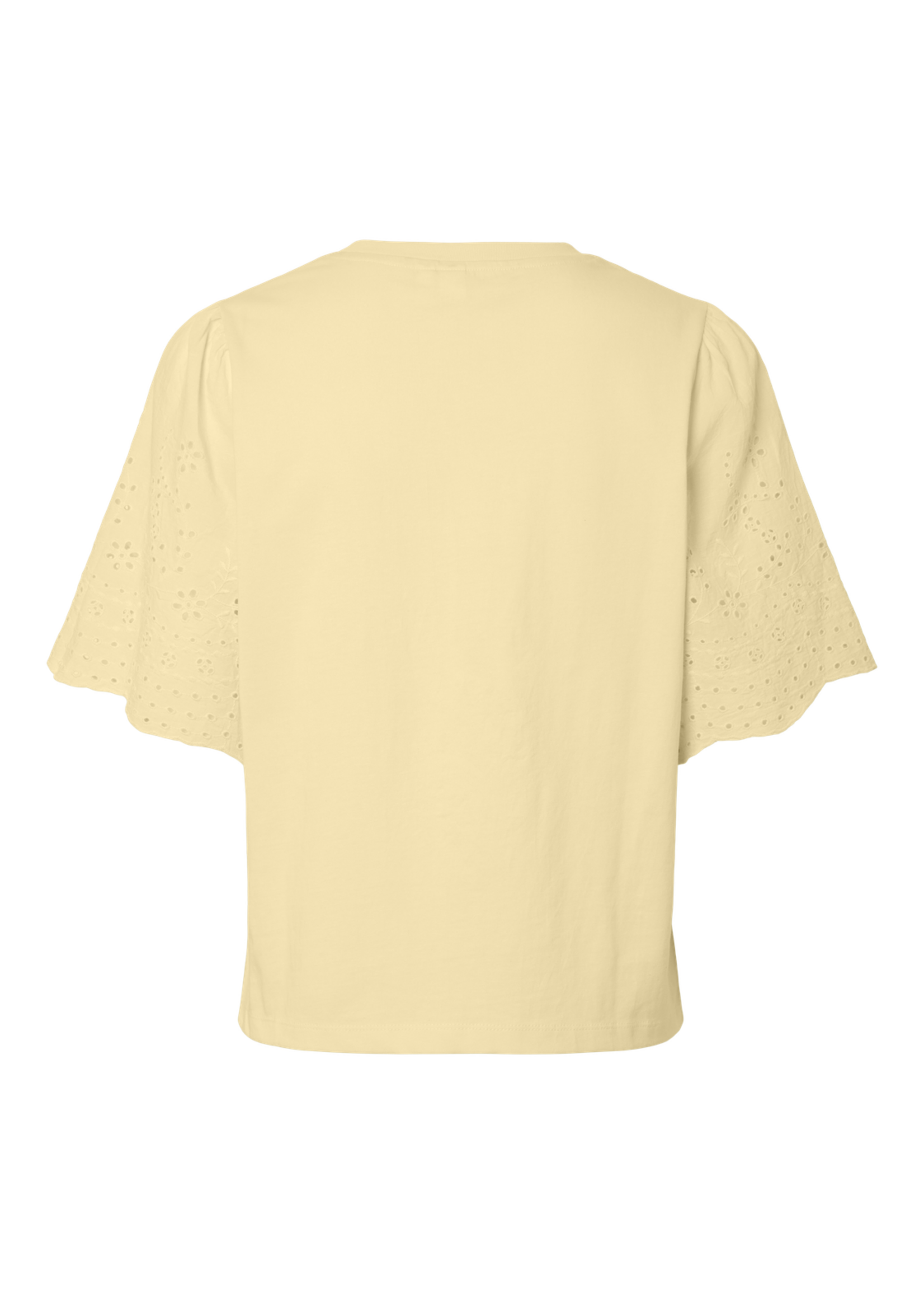 YAS YASLEX SS TOP W. EMB SLEEVES S. ANISE FLOWER