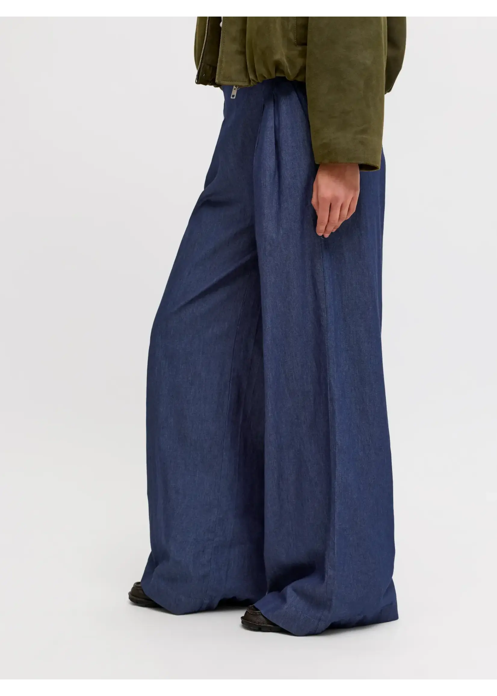 JJXX JXDEBBY CHAMBREY HW WIDE PANTS WVN