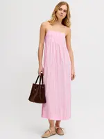 JJXX JXALMIRA LINEN BLEND LONG DRESS WVN PINK LADY