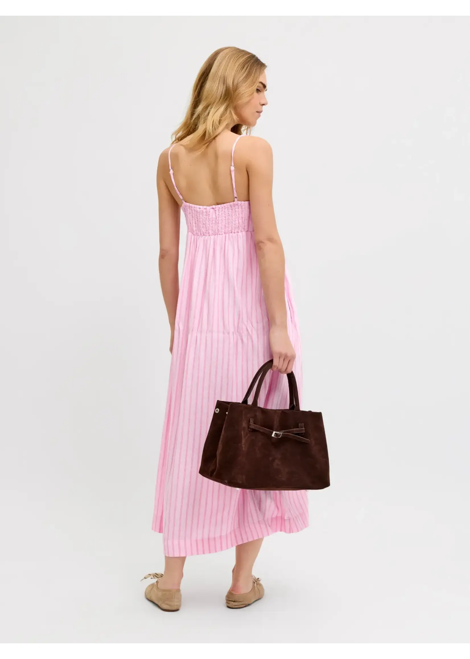 JJXX JXALMIRA LINEN BLEND LONG DRESS WVN PINK LADY