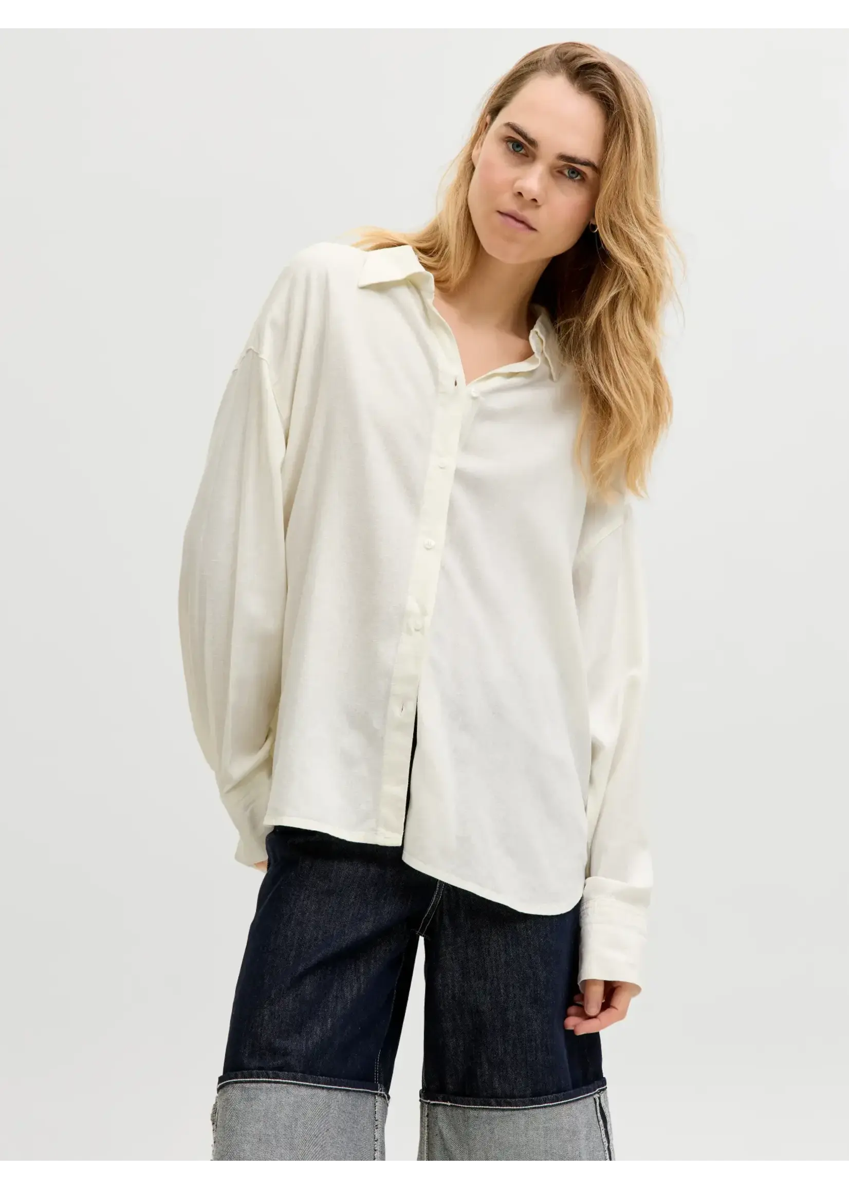 JJXX JXALMIRA LINEN BLEND LS SHIRT WVN LN