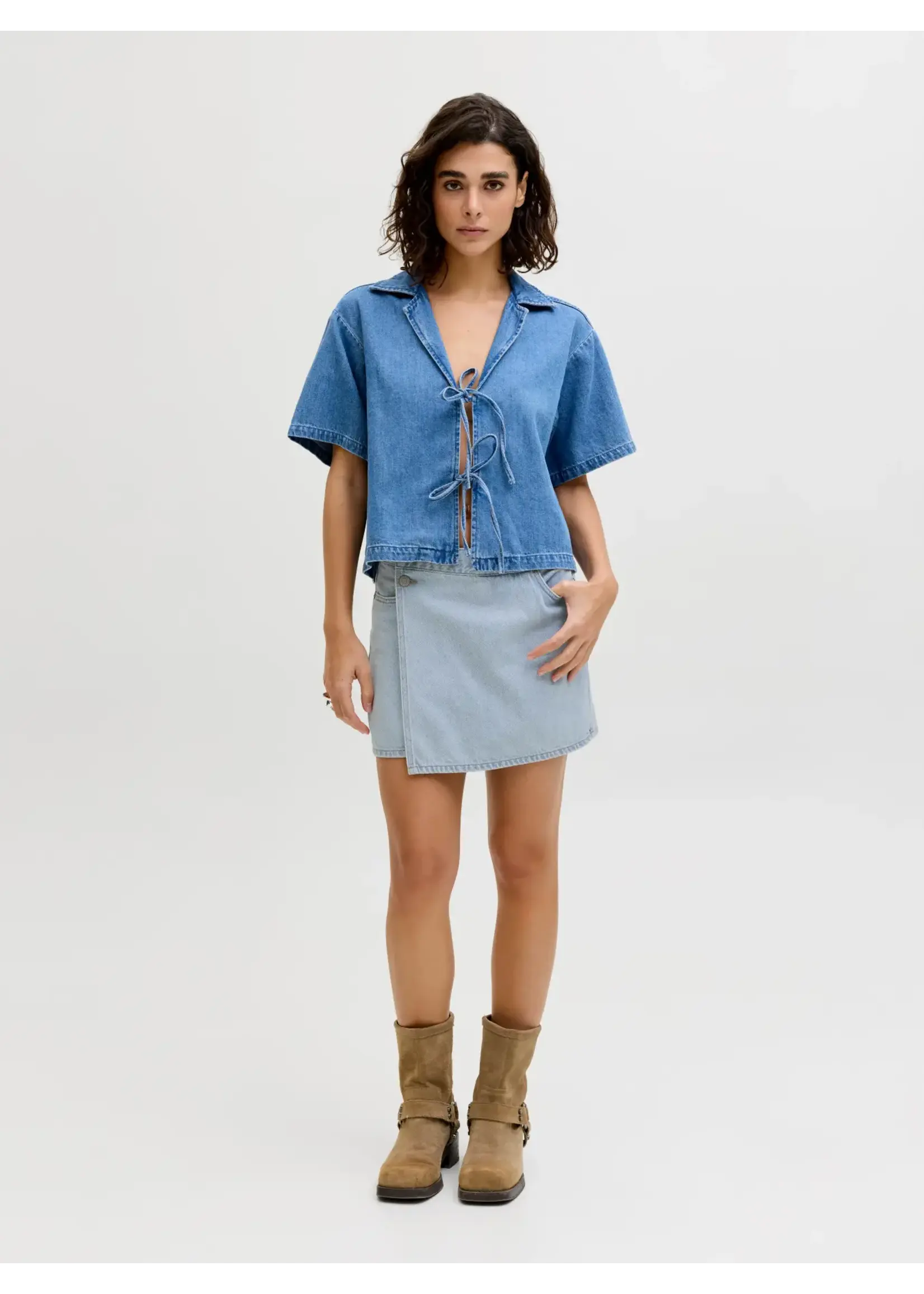 JJXX JXGRETA HW DENIM SKORT DNM SN LIGHT BLUE