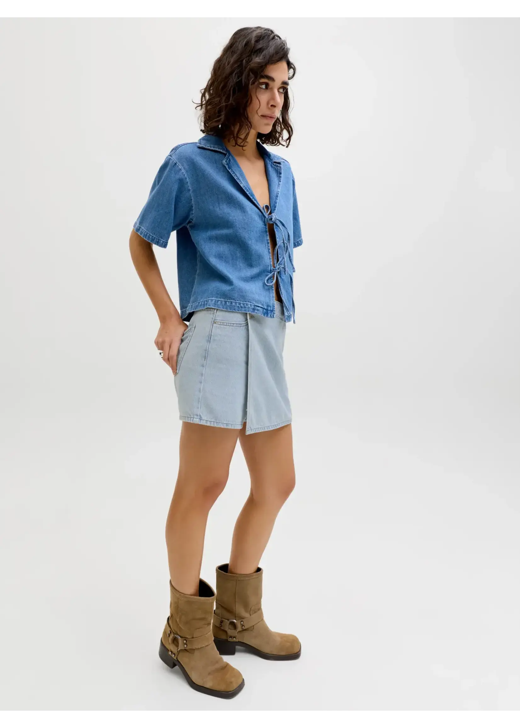 JJXX JXGRETA HW DENIM SKORT DNM SN LIGHT BLUE