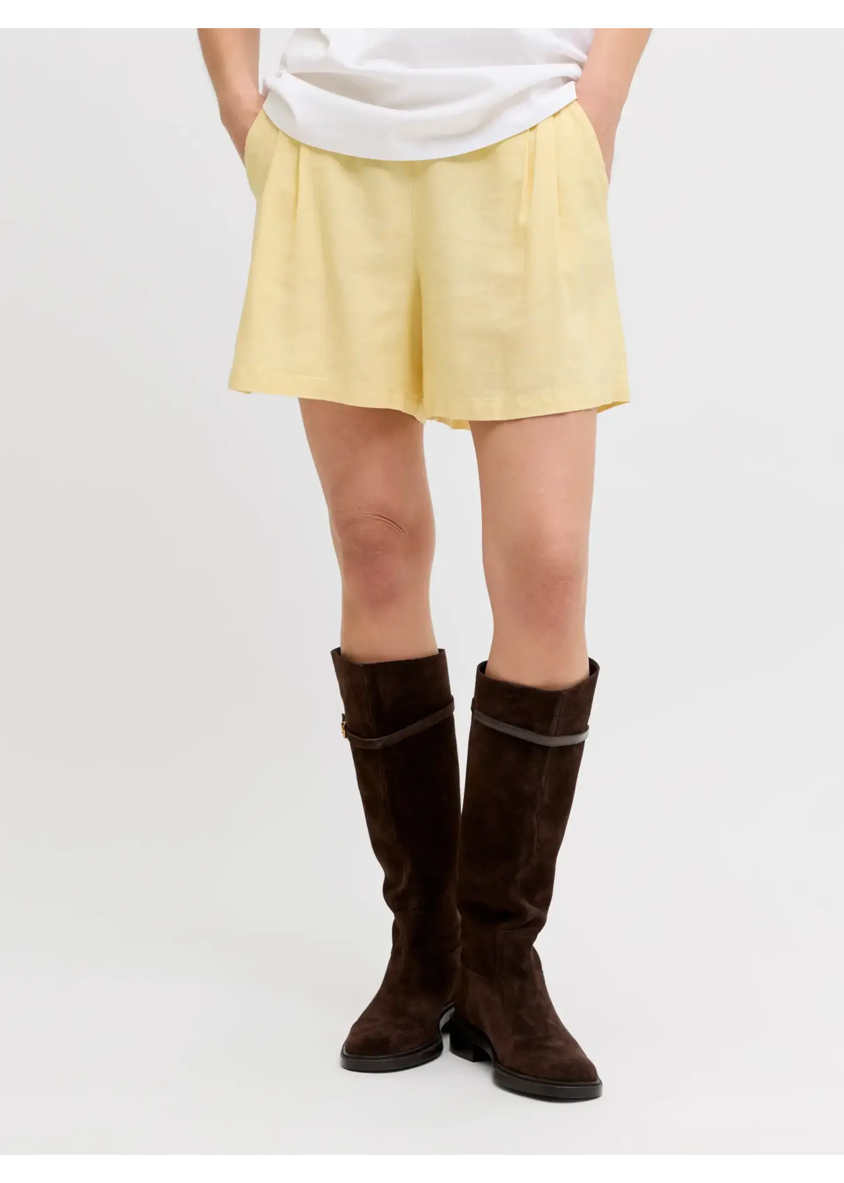 JJXX JXALMIRA LINEN BLEND HW SHORTS WVN LN