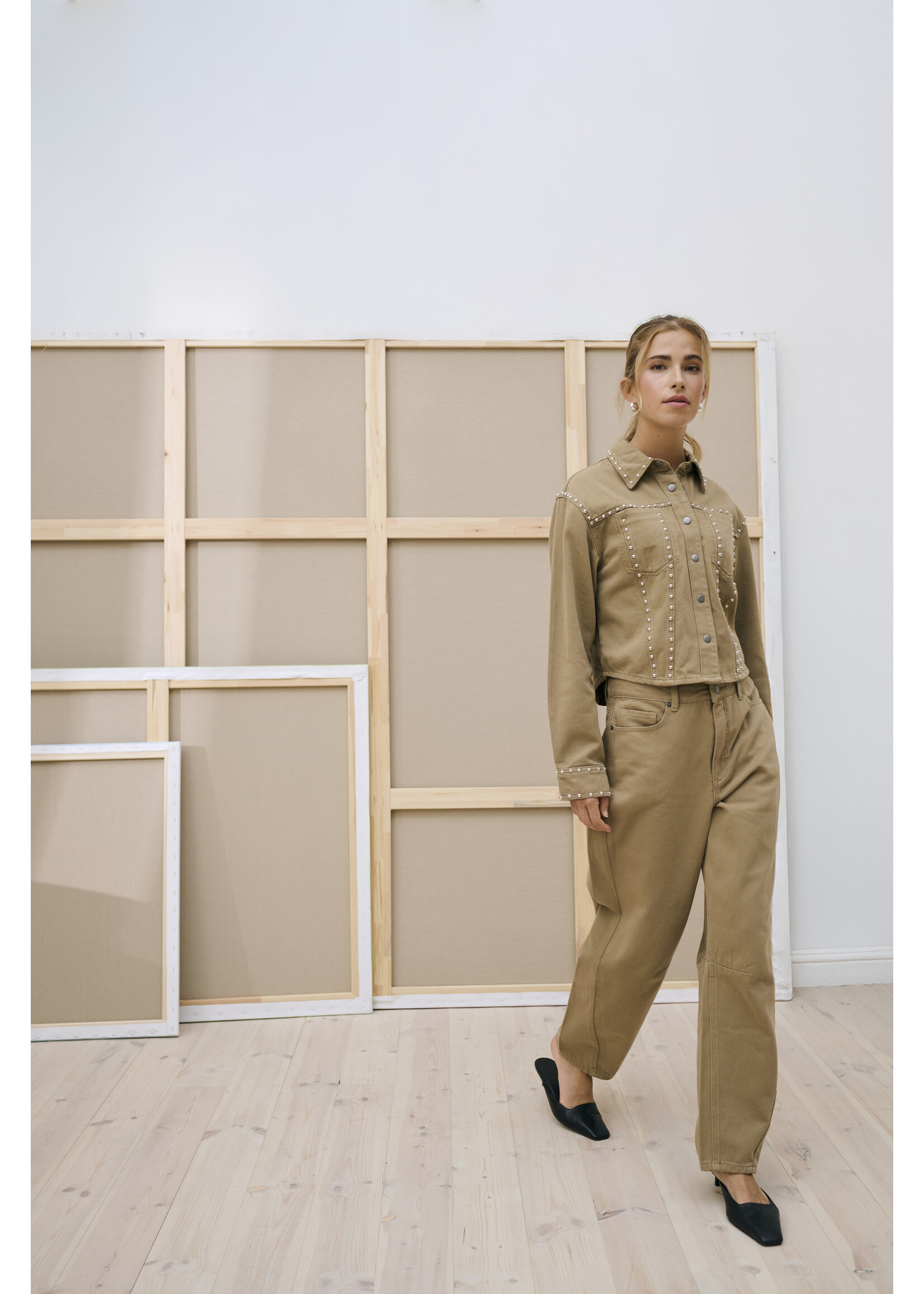 KAFFE KAbrynn barrel twill pants