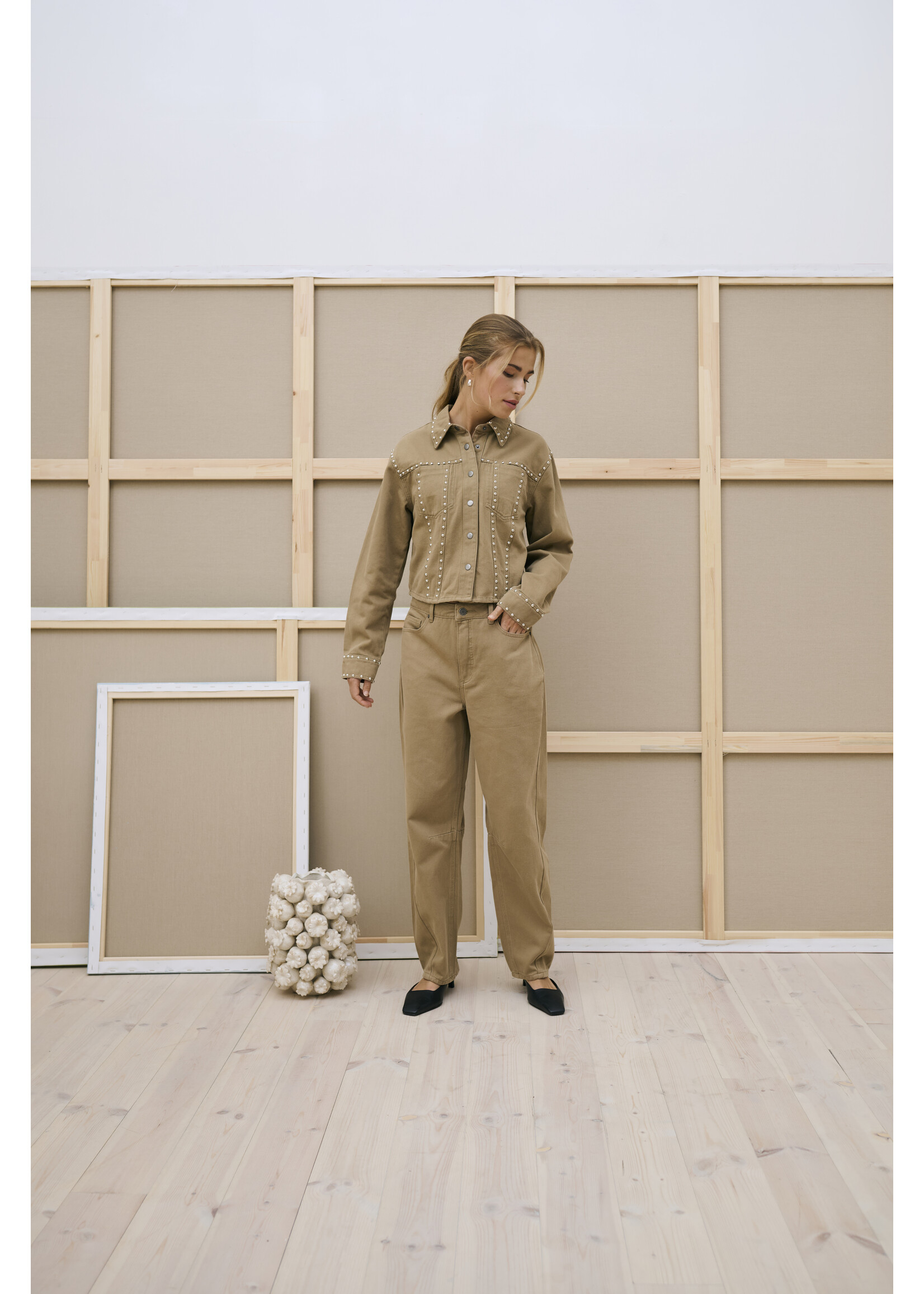 KAFFE KAbrynn barrel twill pants