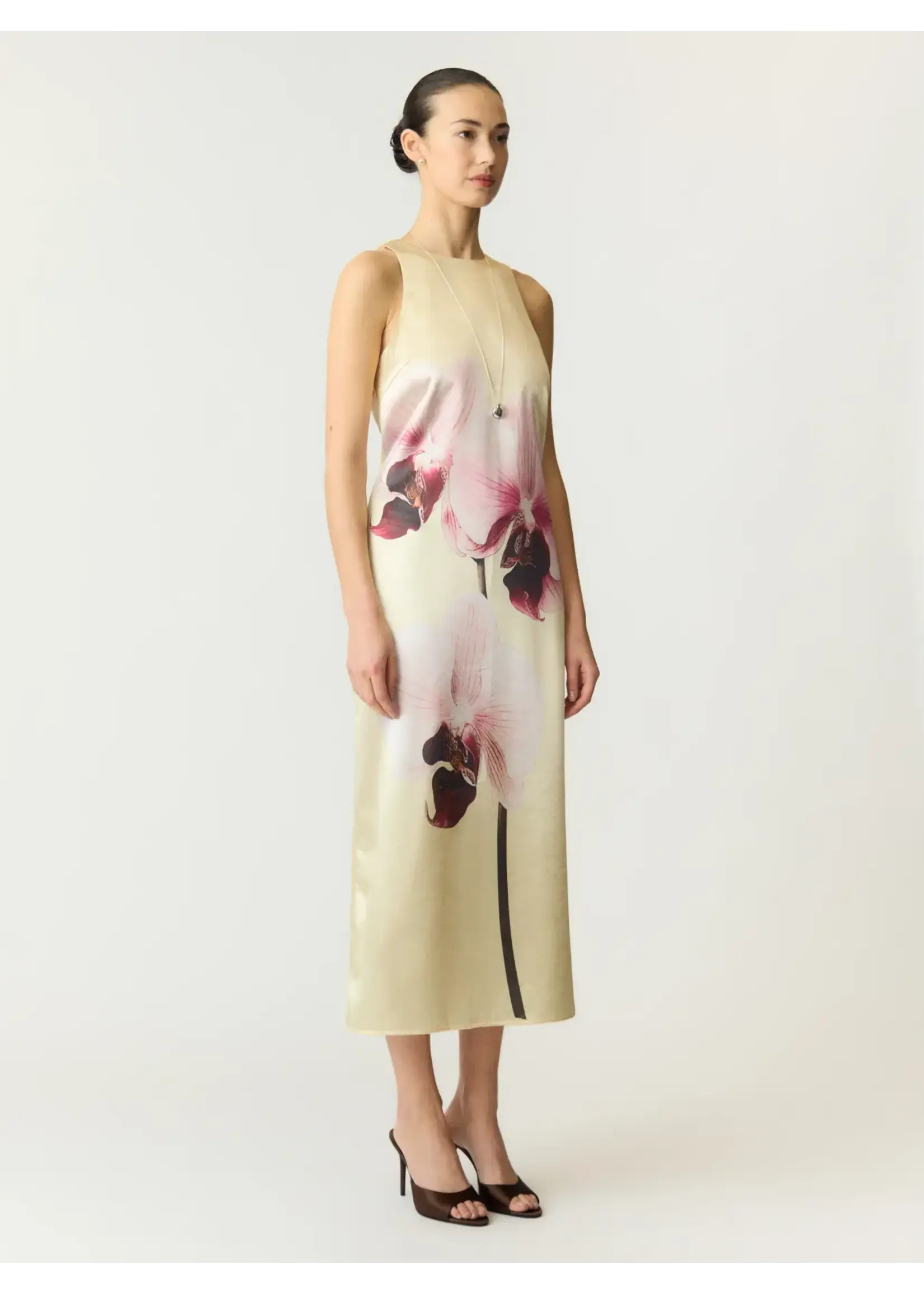 YAS YASORCHIDA SATIN LONG DRESS S. - SHOW