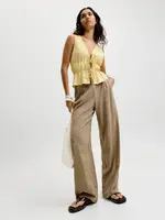 JJXX JXALMIRA LINEN BLEND HW PANT WVN LN SILVER MINK