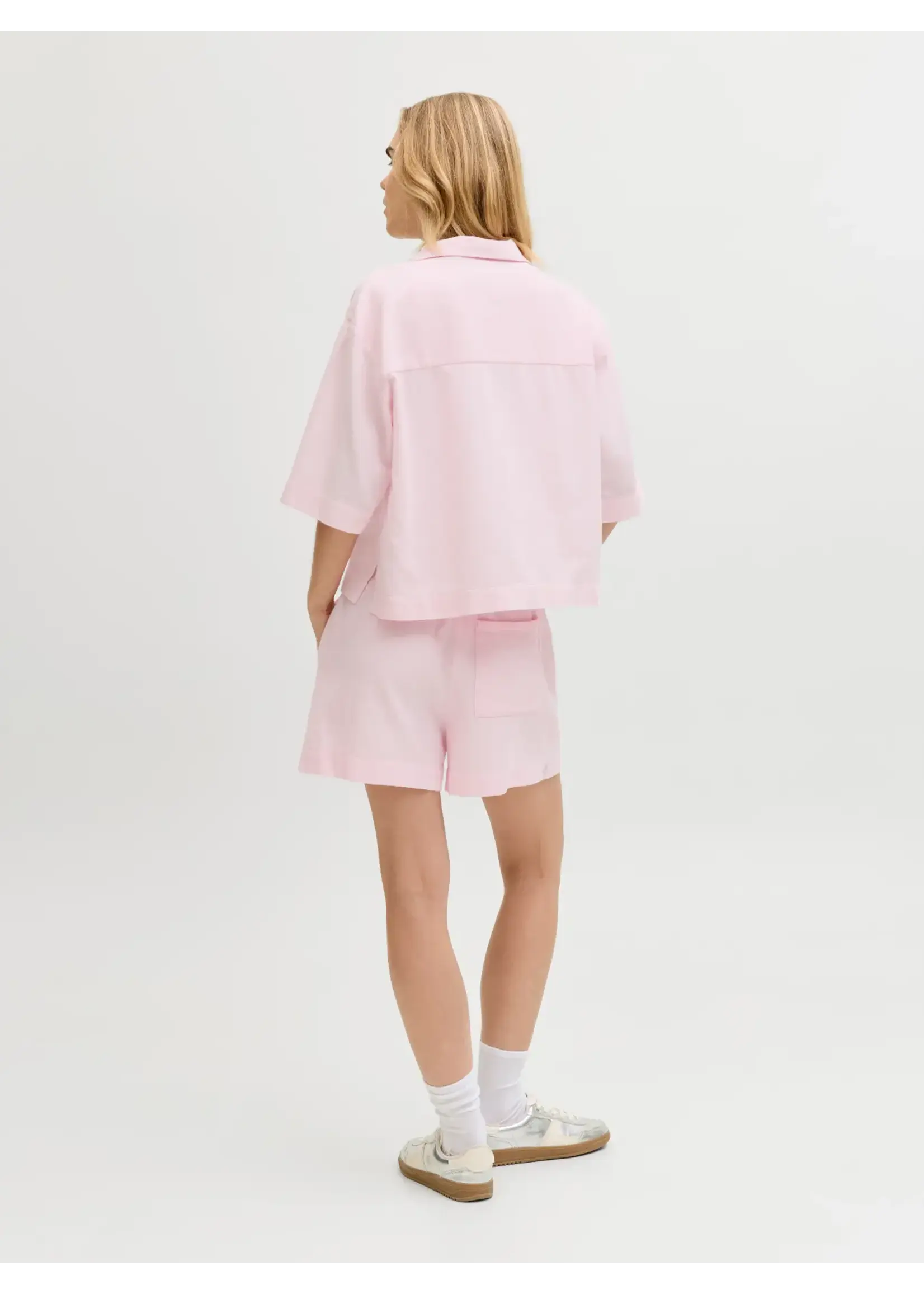 JJXX JXGLOBAL WAFFLE 3/4 RESORT SHIRT WVN PINK LADY