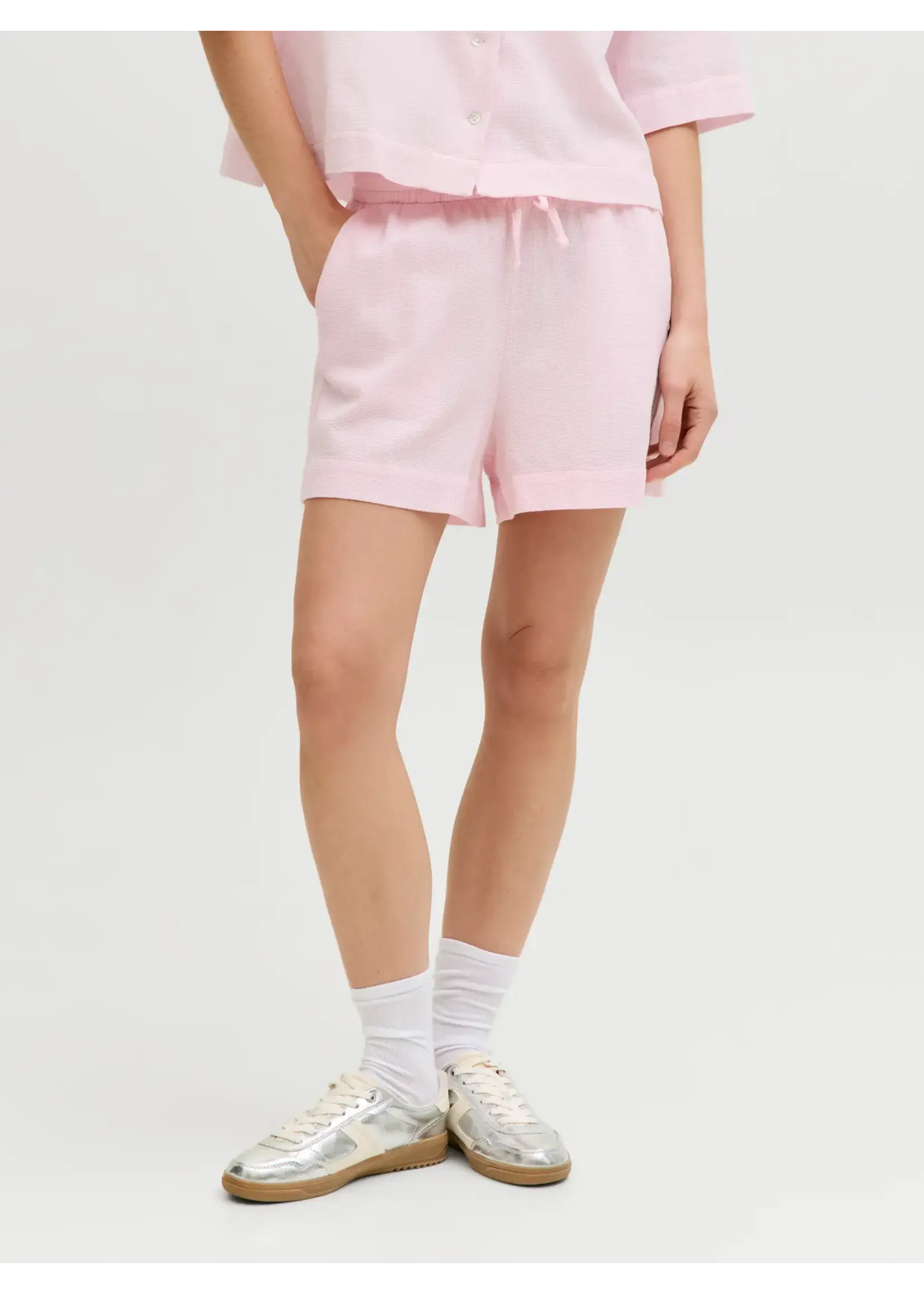JJXX JXGLOBAL WAFFLE SHORTS WVN PINK LADY