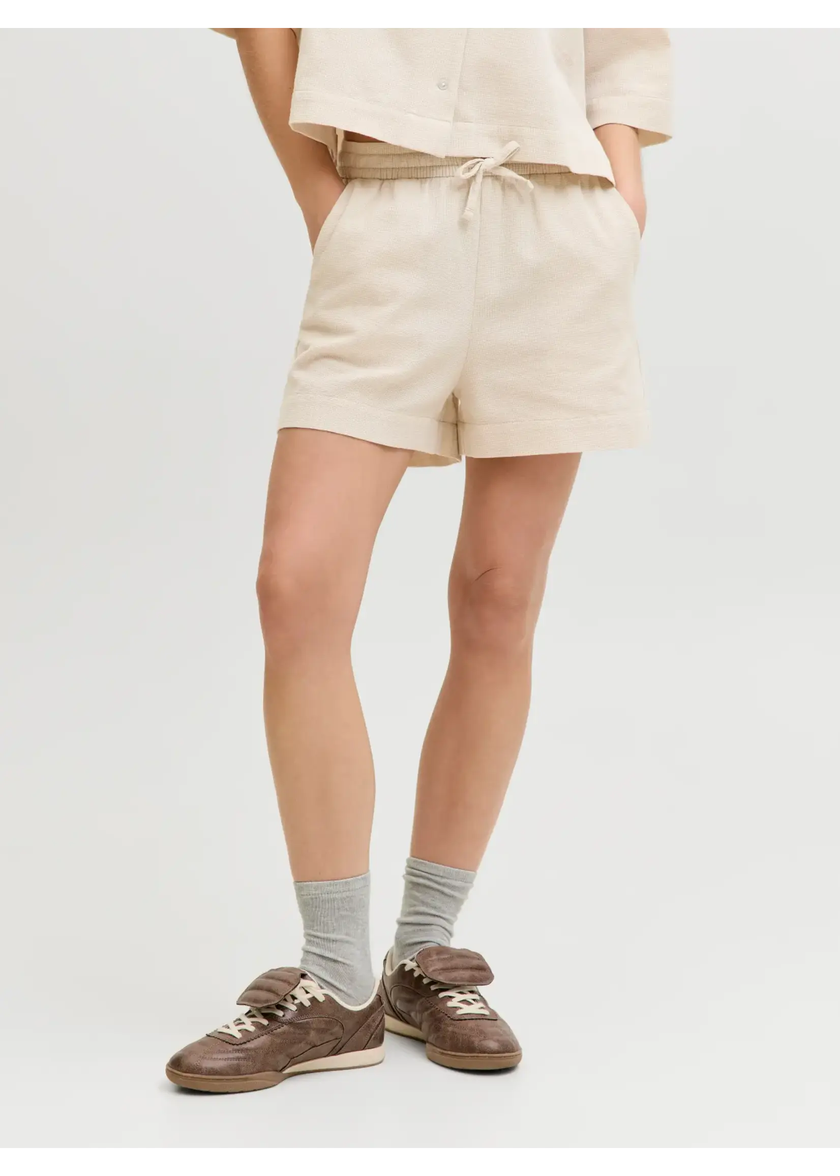 JJXX JXGLOBAL WAFFLE SHORTS WVN MOONBEAN