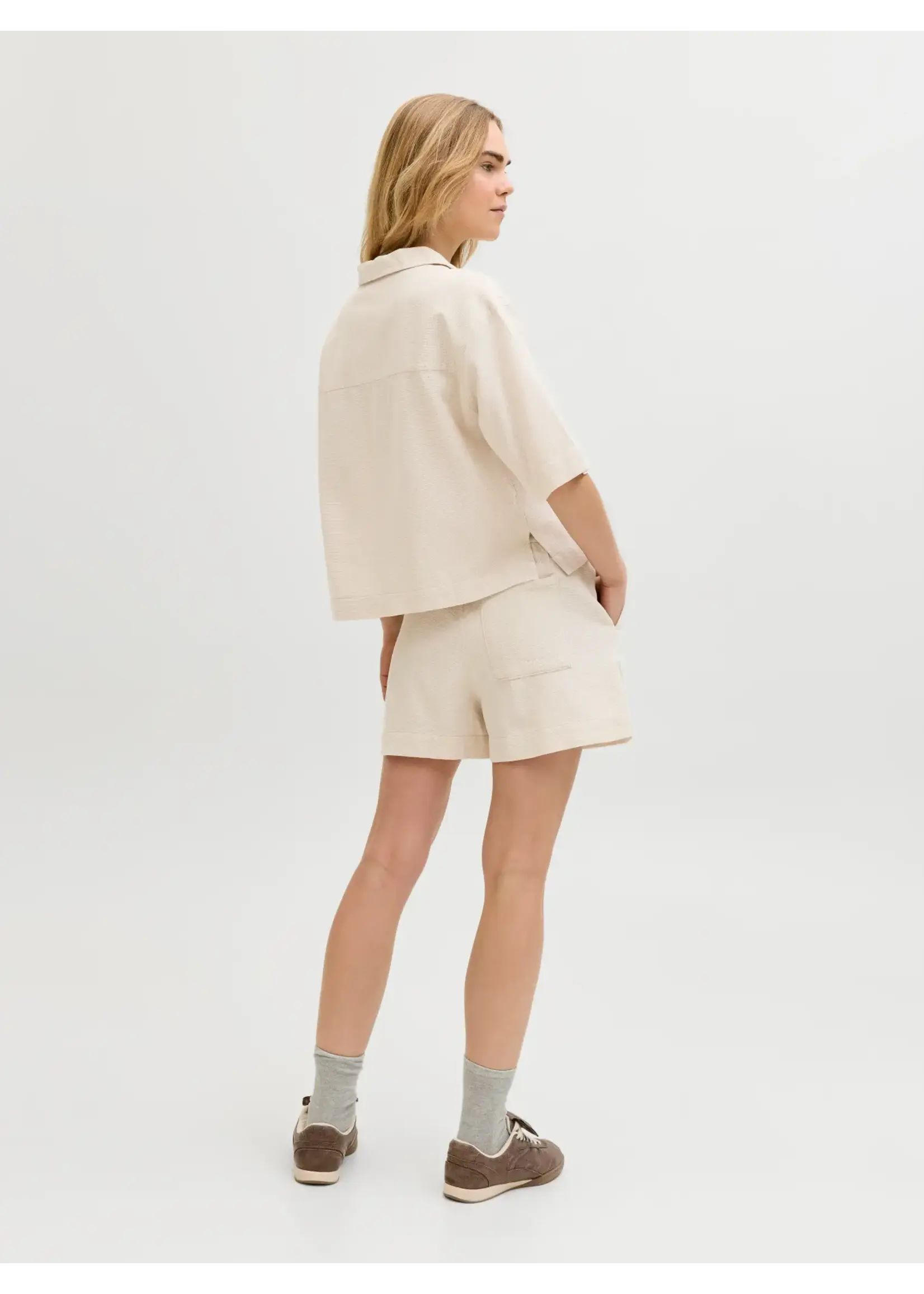 JJXX JXGLOBAL WAFFLE SHORTS WVN MOONBEAN