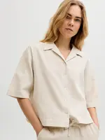 JJXX JXGLOBAL WAFFLE 3/4 RESORT SHIRT WVN MOONBEAN