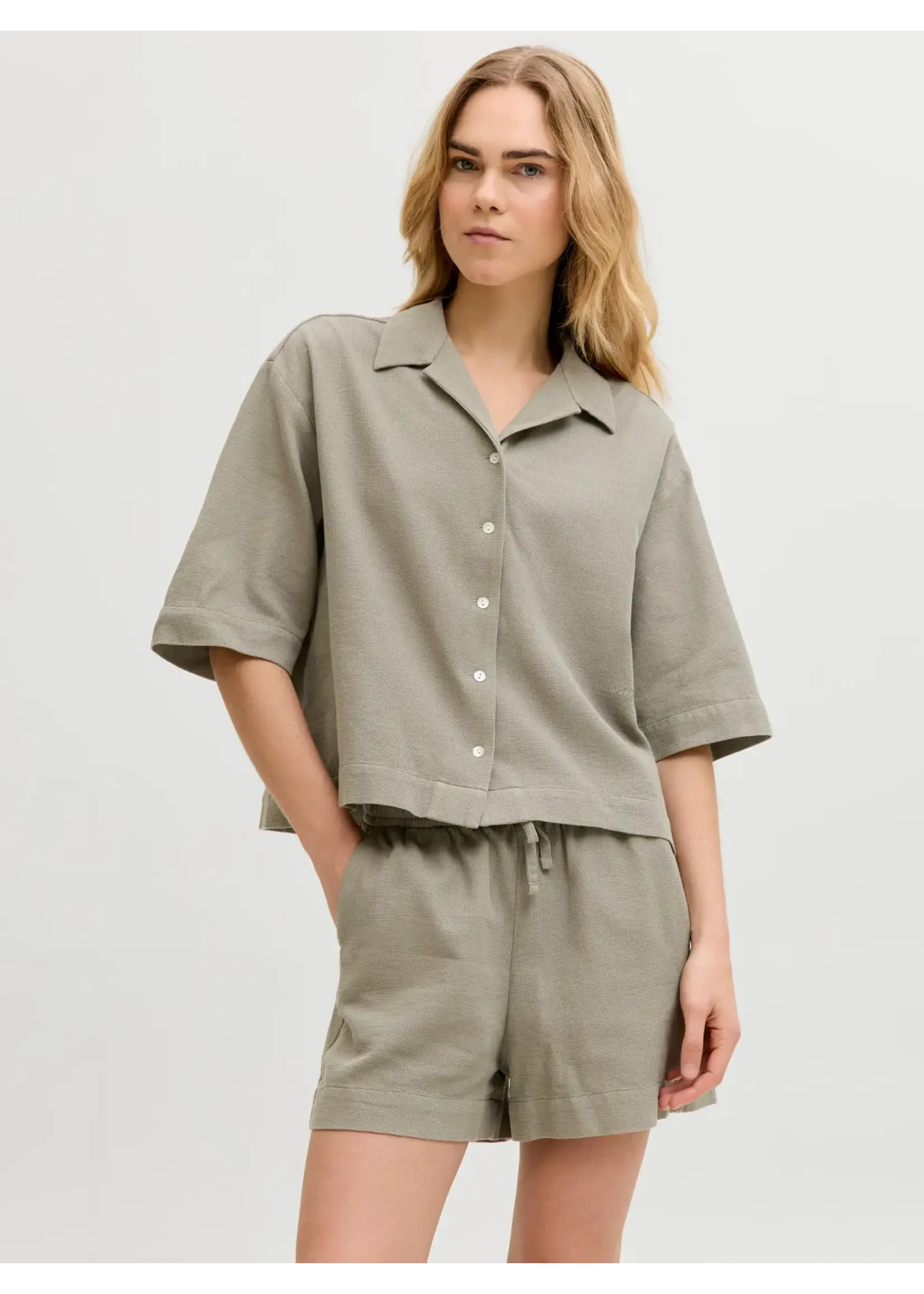 JJXX JXGLOBAL WAFFLE 3/4 RESORT SHIRT WVN