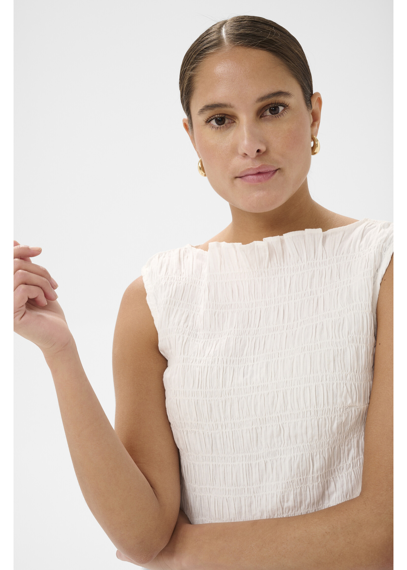KAFFE KAbethany smock top