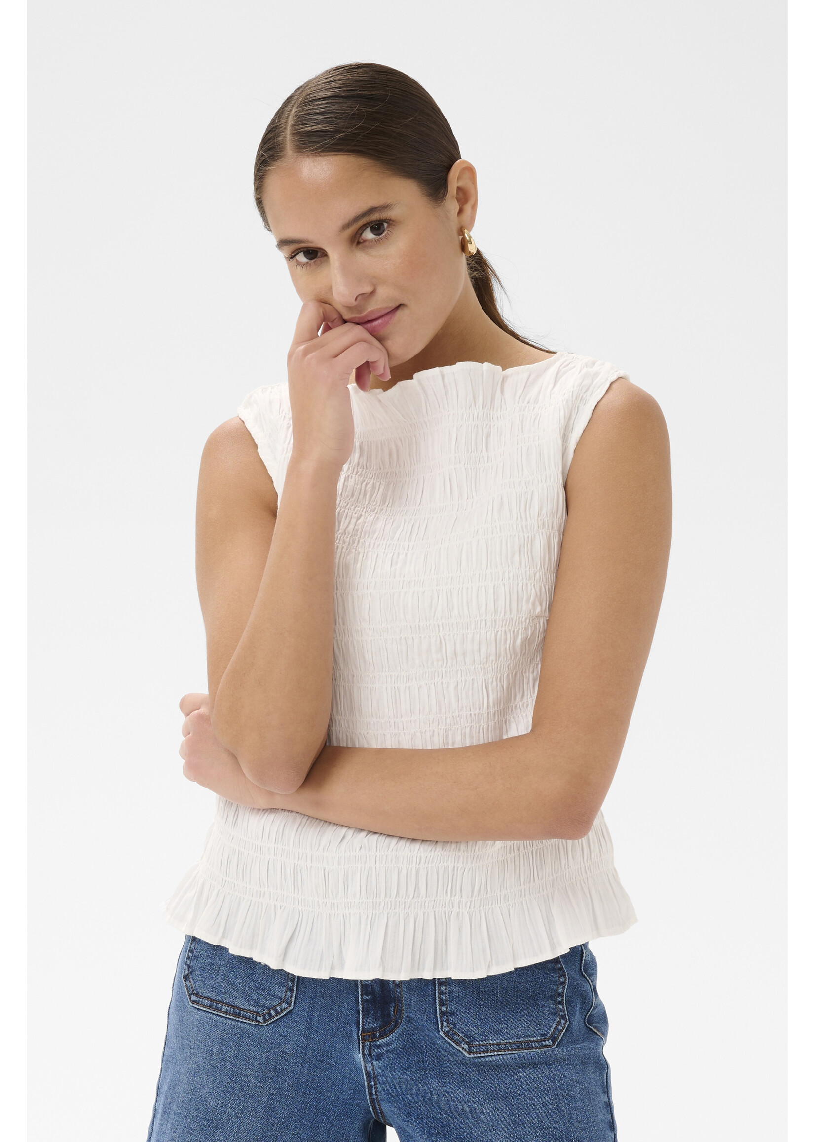 KAFFE KAbethany smock top