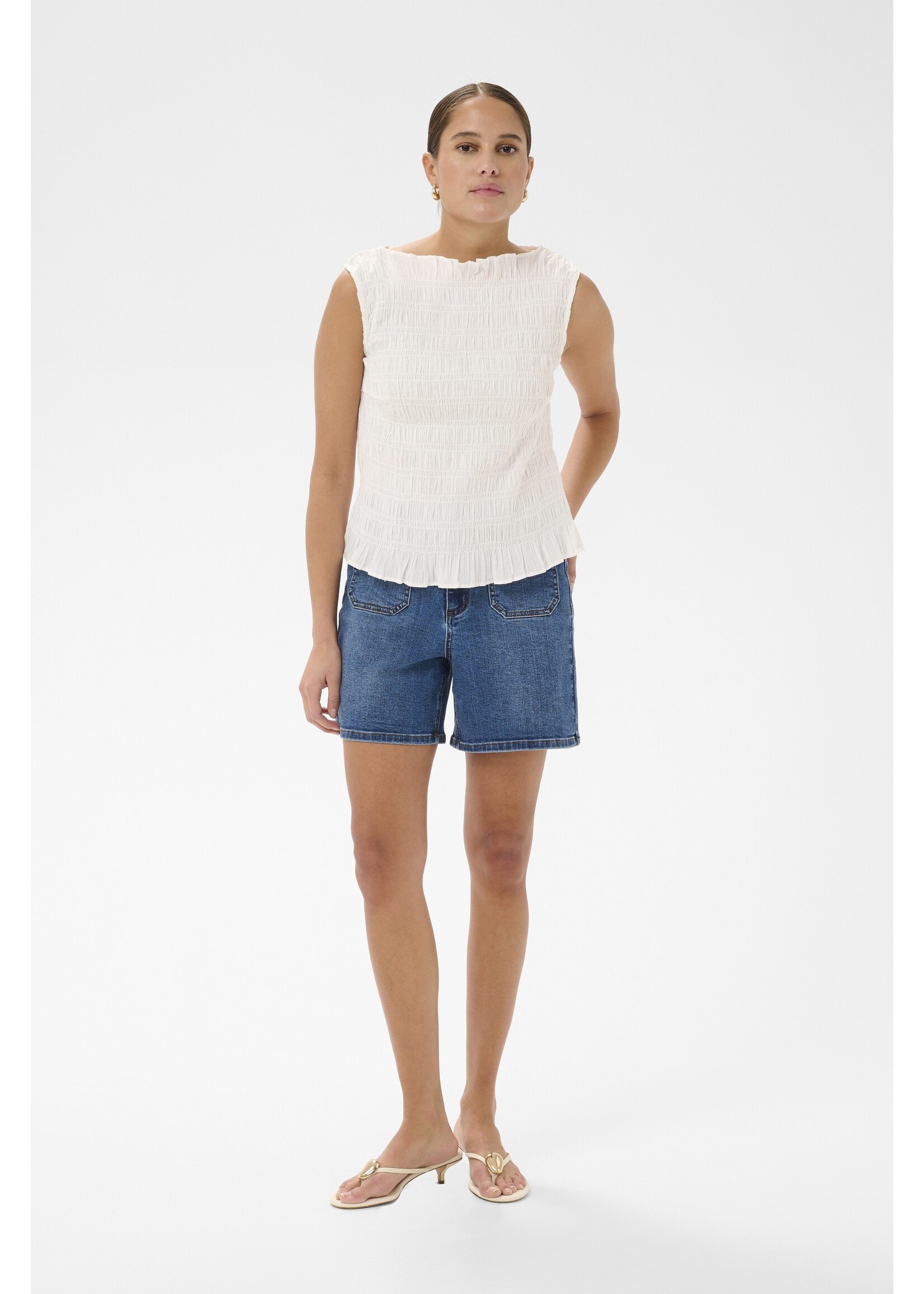 KAFFE KAbethany smock top