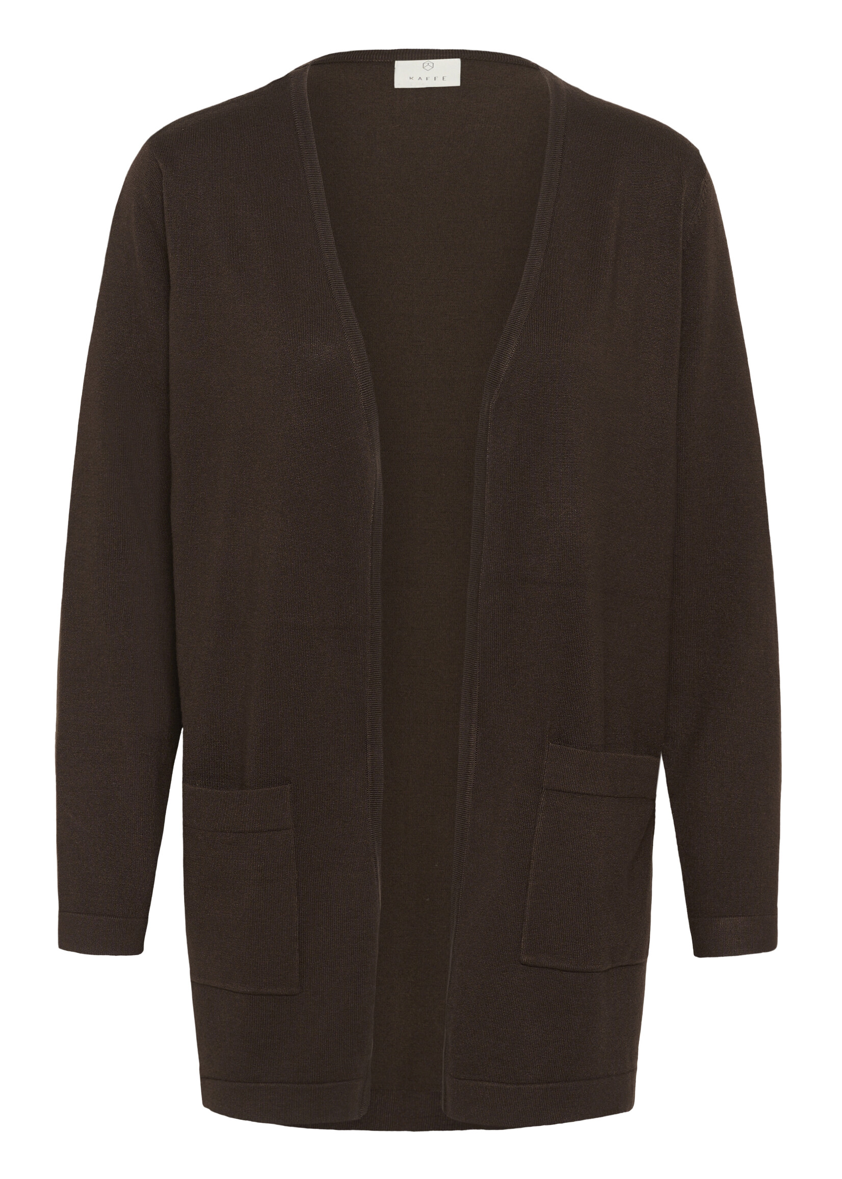 KAFFE KALIZZA LONG CARDIGAN COFFEE BEAN