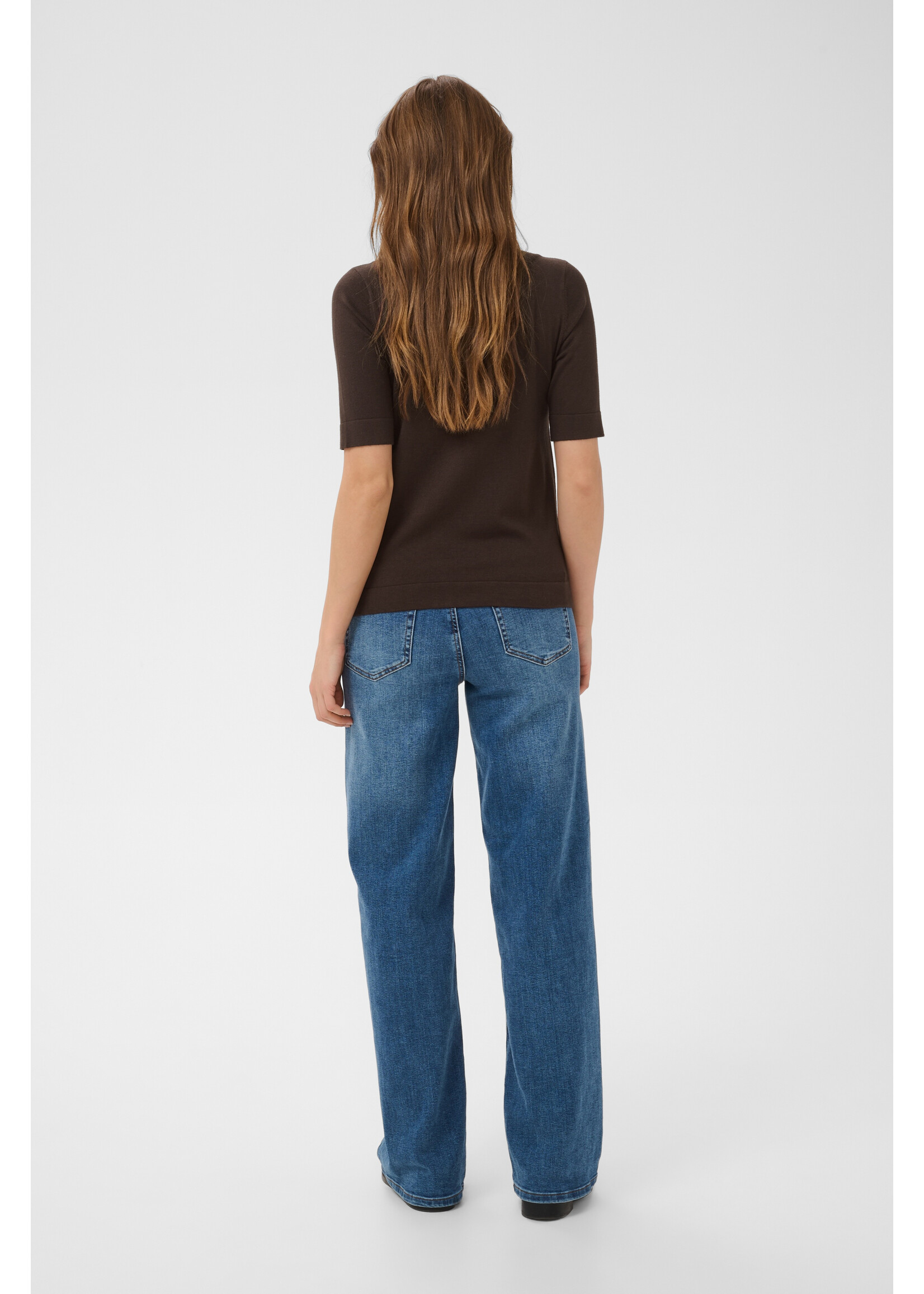 KAFFE KALIZZA BOATNECK SOLID PULLOVER