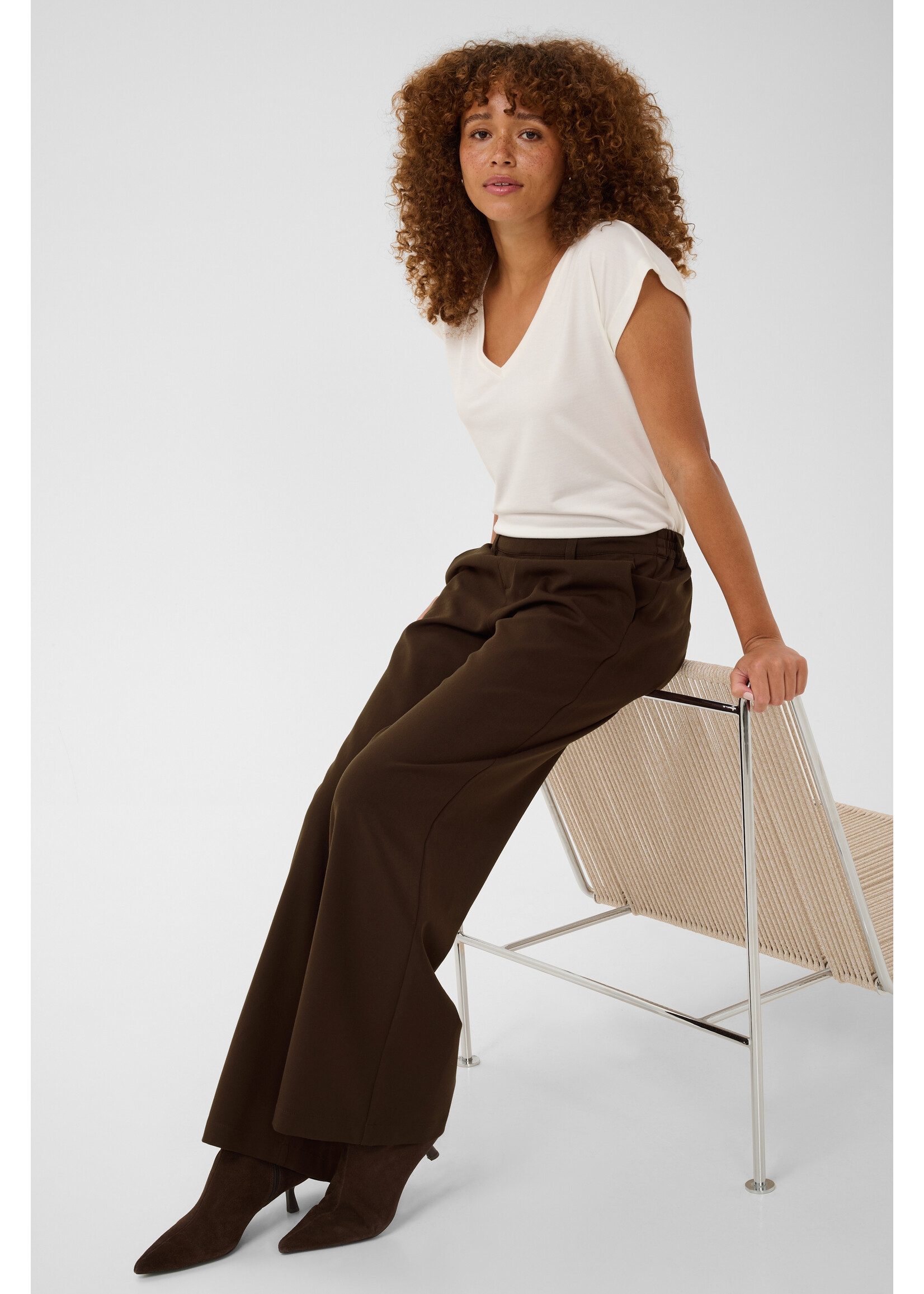 KAFFE KAVALLEY PANTS COFFEE BEAN