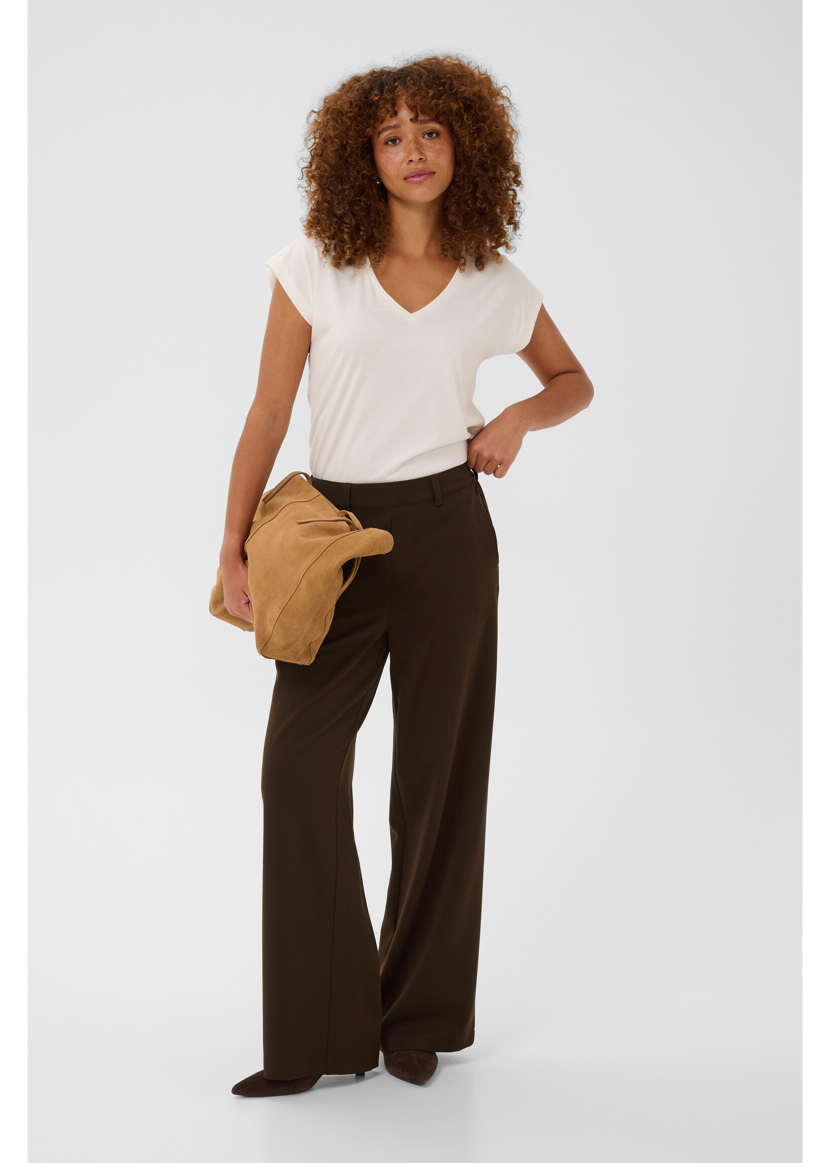 KAFFE KAVALLEY PANTS COFFEE BEAN
