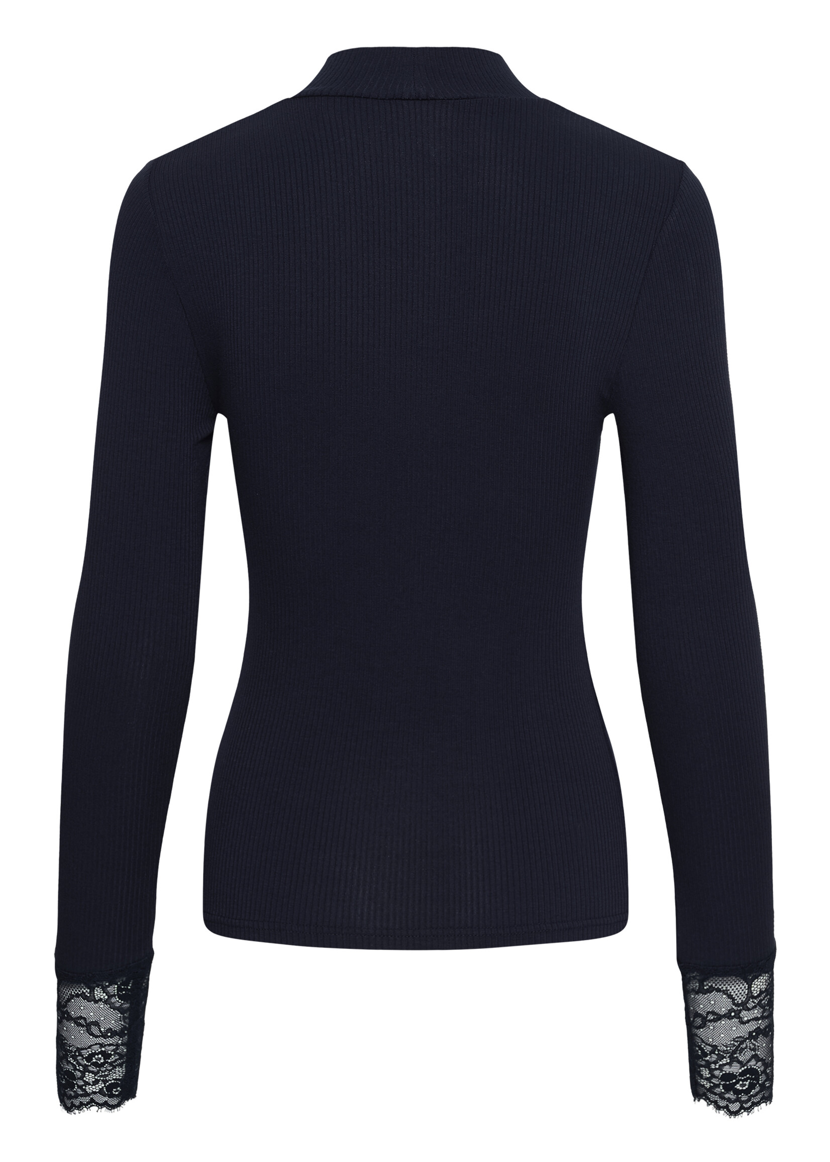 KAFFE KAOMI TURTLENECK T-SHIRT BLACK DEEP.