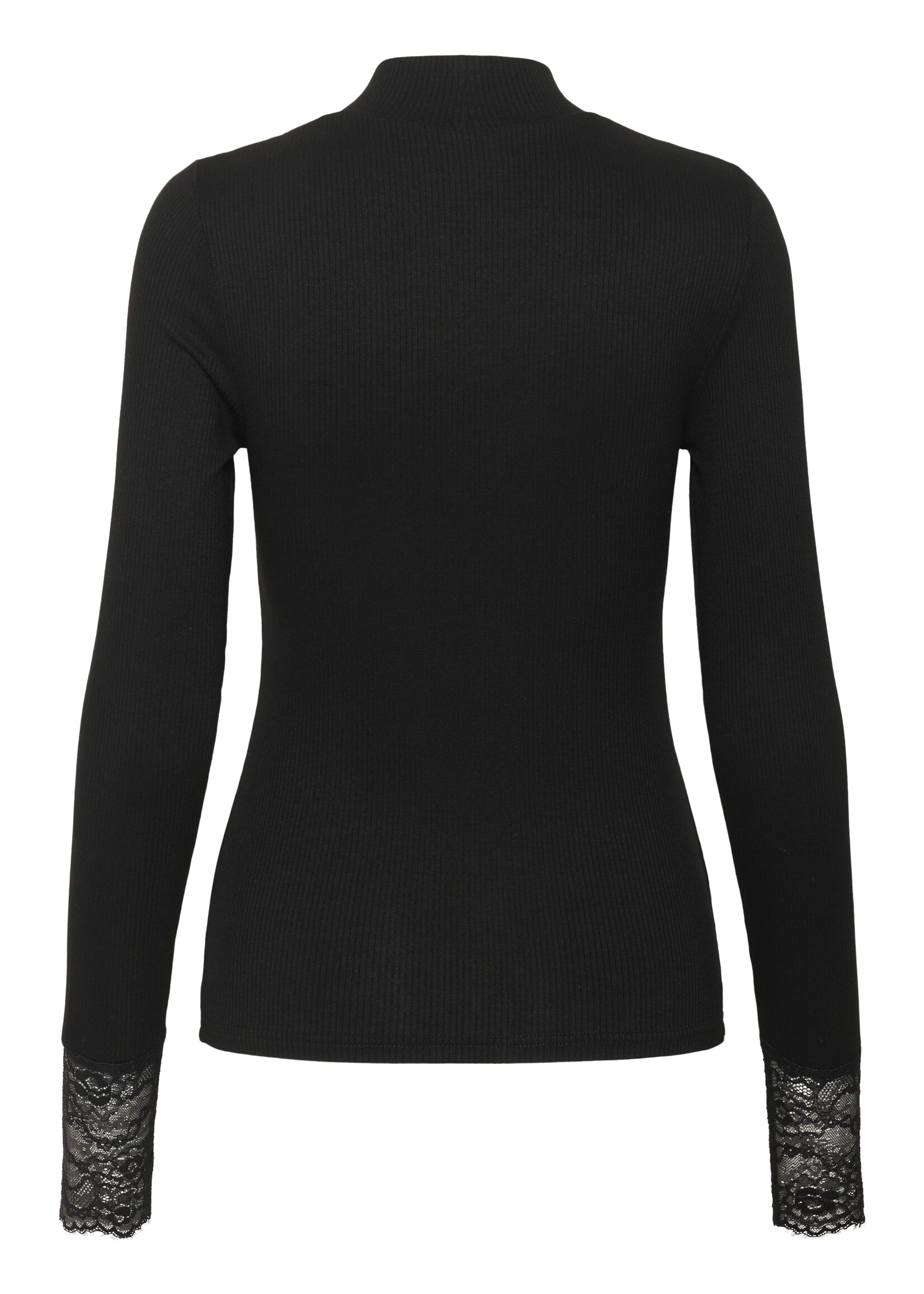 KAFFE KAOMI TURTLENECK T-SHIRT BLACK DEEP.