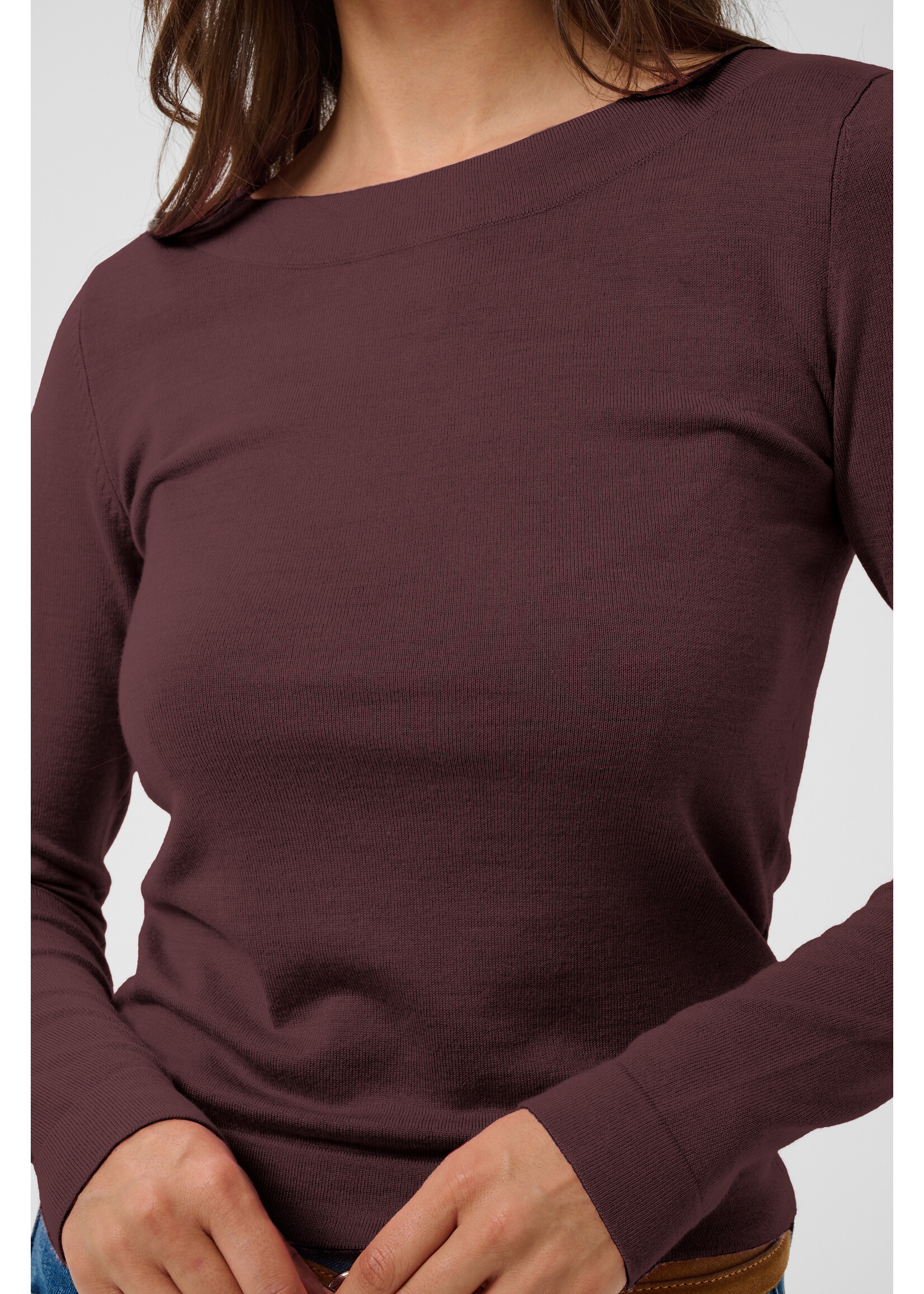 KAFFE KALIZZA KNIT PULLOVER FUDGE