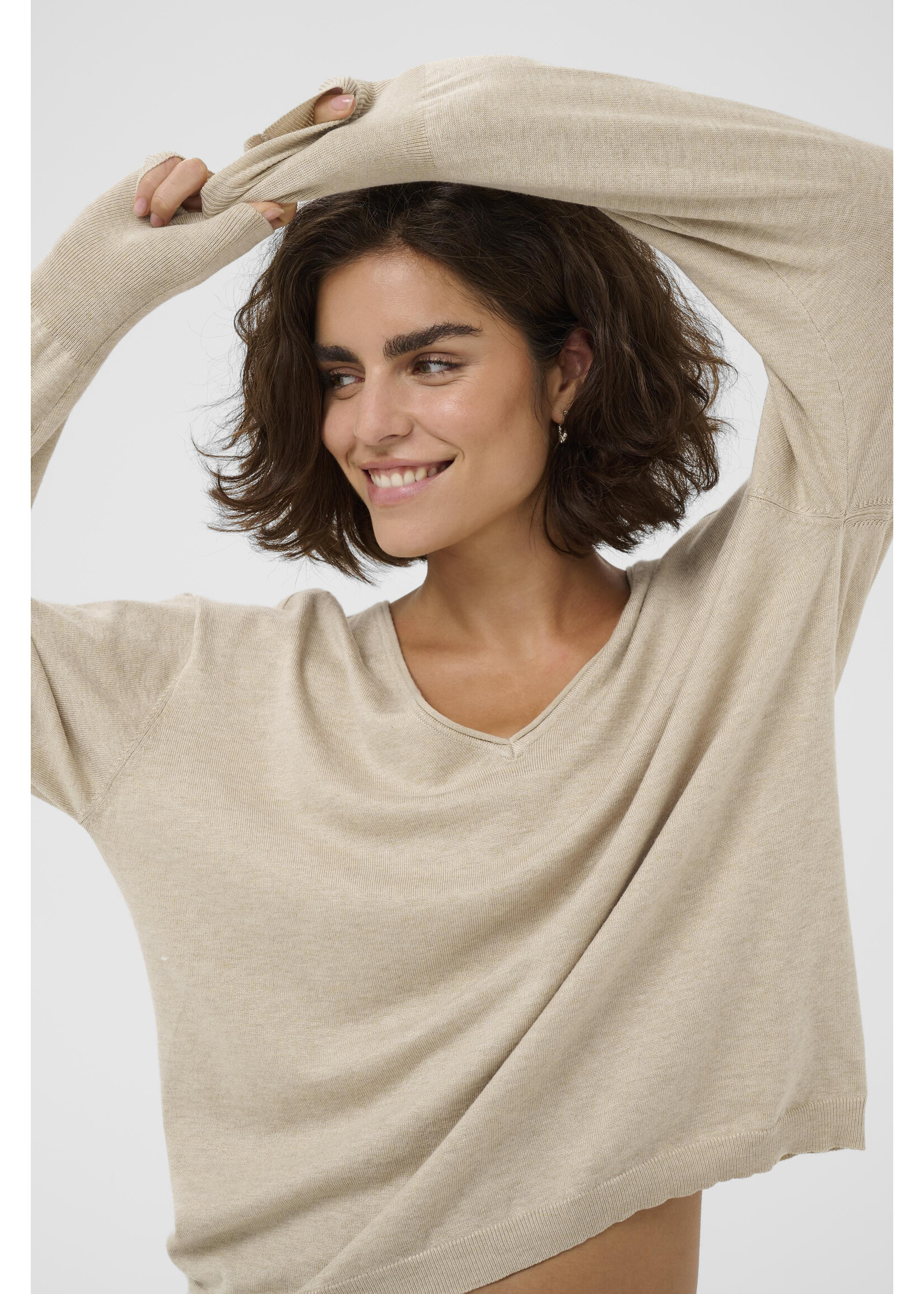 KAFFE KALIZZA MAI PULLOVER FEATHER GREY/MELANGE